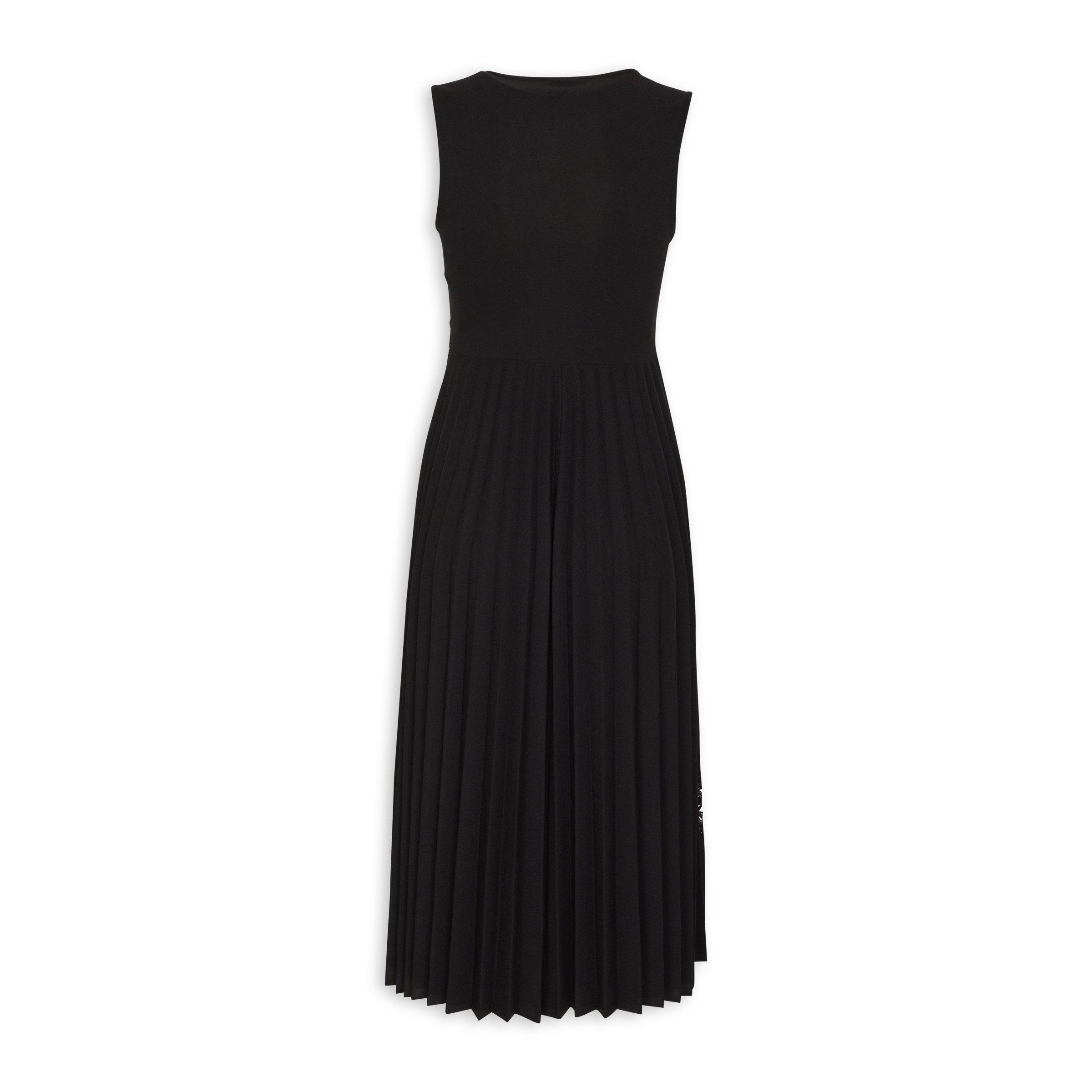 Black lace outlet pleated dress