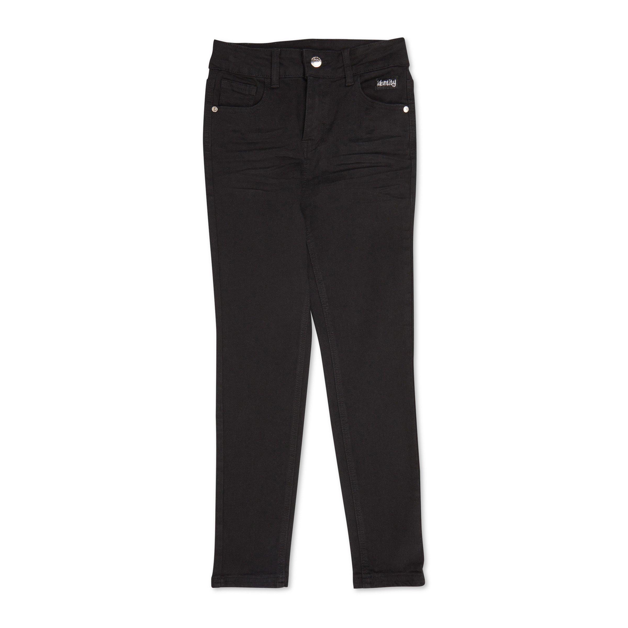 Girls Black Regular Fit Jeans