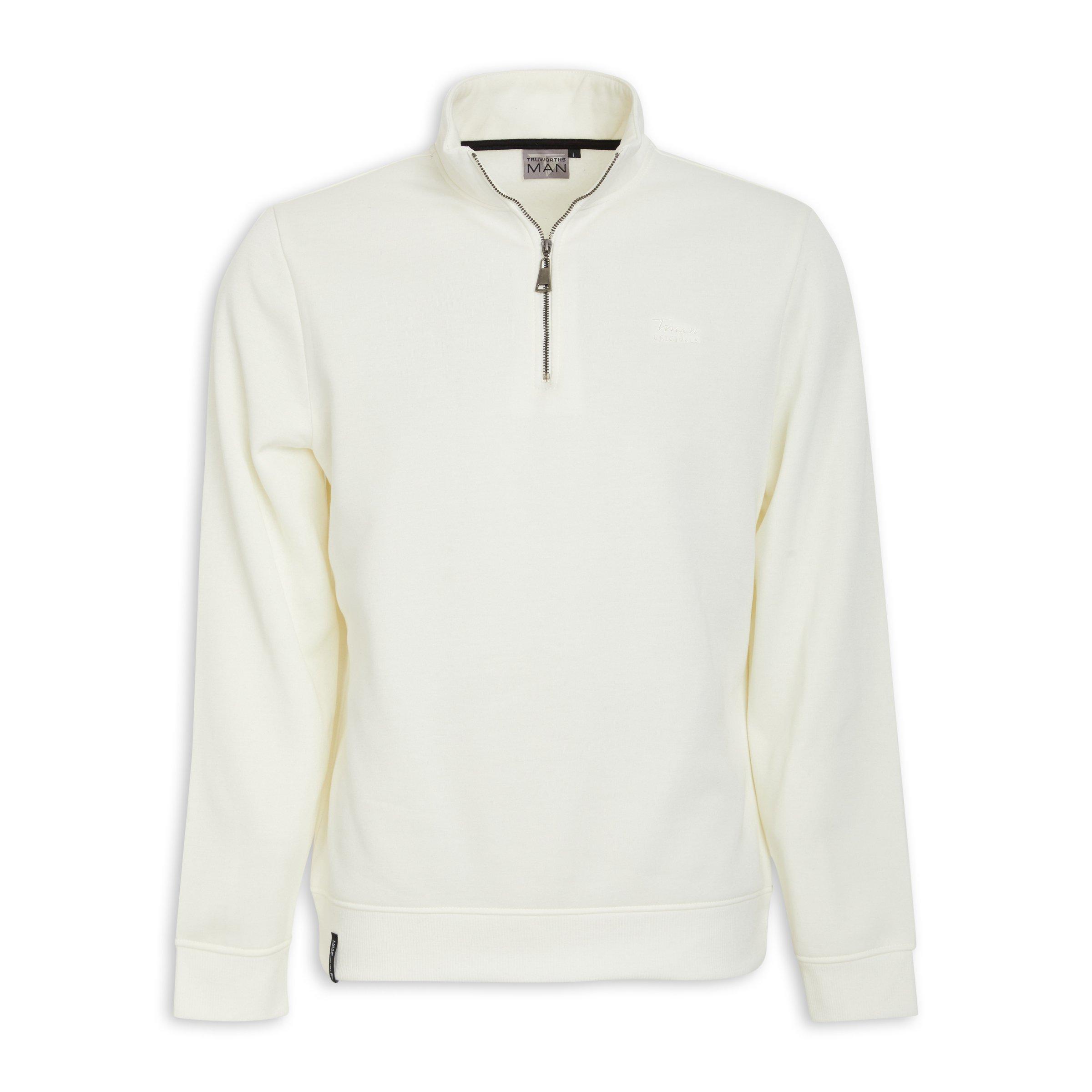 Mens white quarter on sale zip