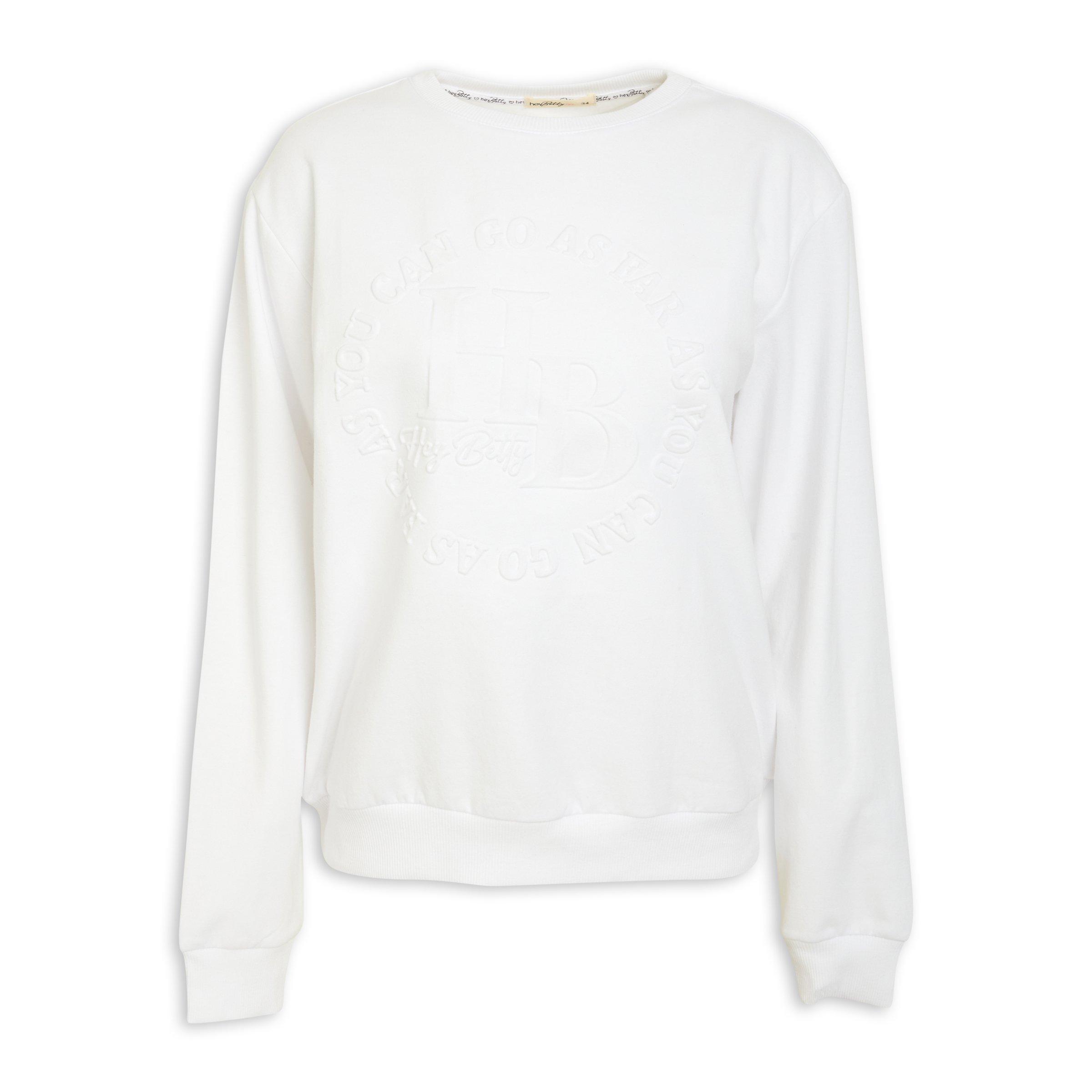 White Sweat Top 3099902 Hey Betty