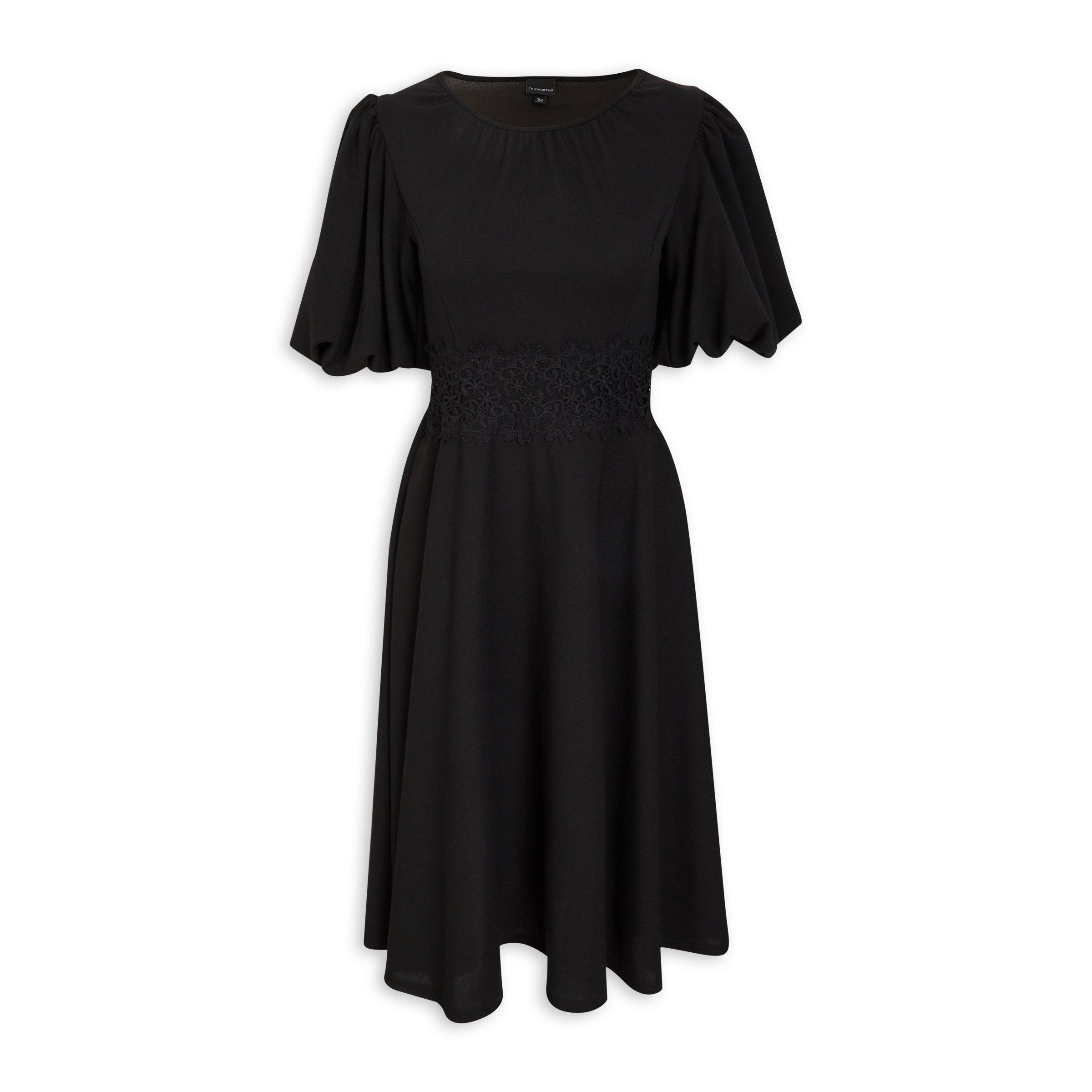 Black Puff Sleeve Dress 3100289 Truworths