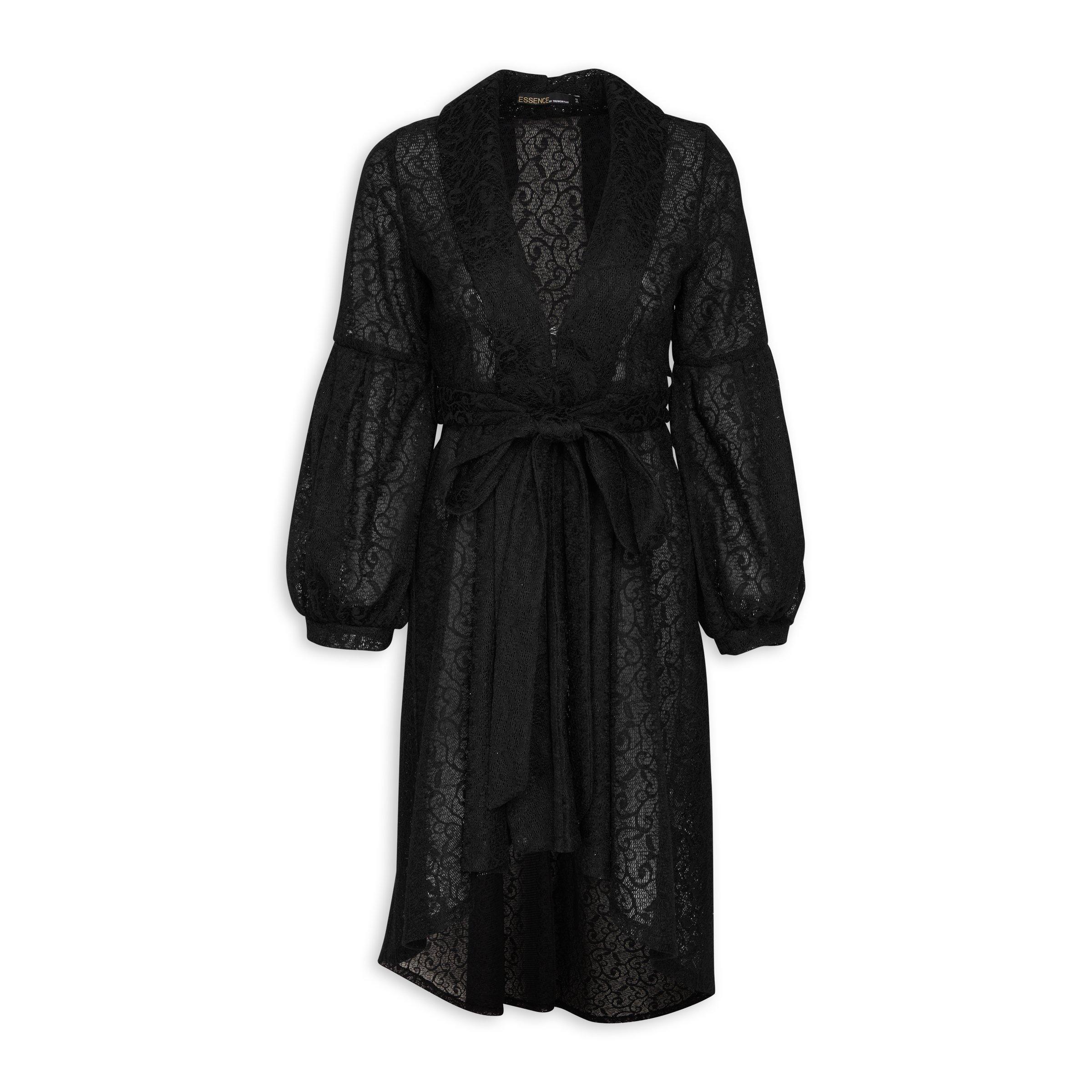 Black Lace Duster Coat