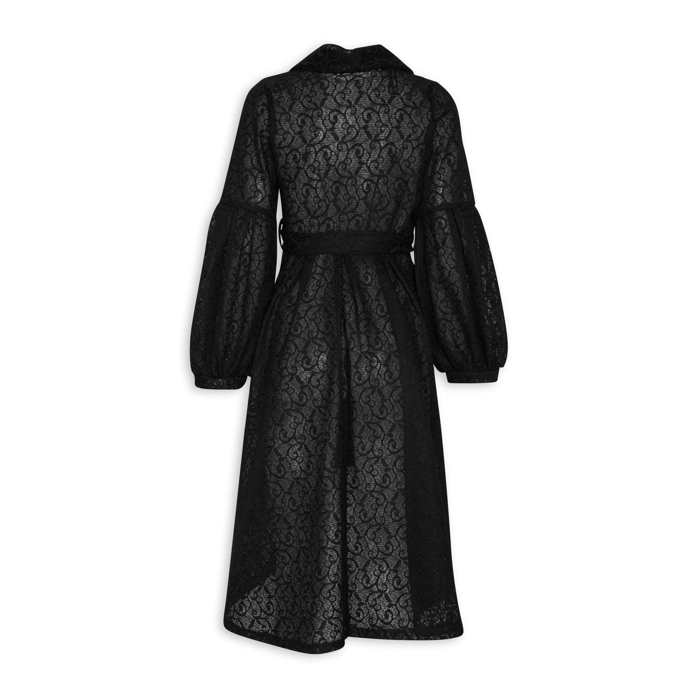 Black lace 2025 duster coat