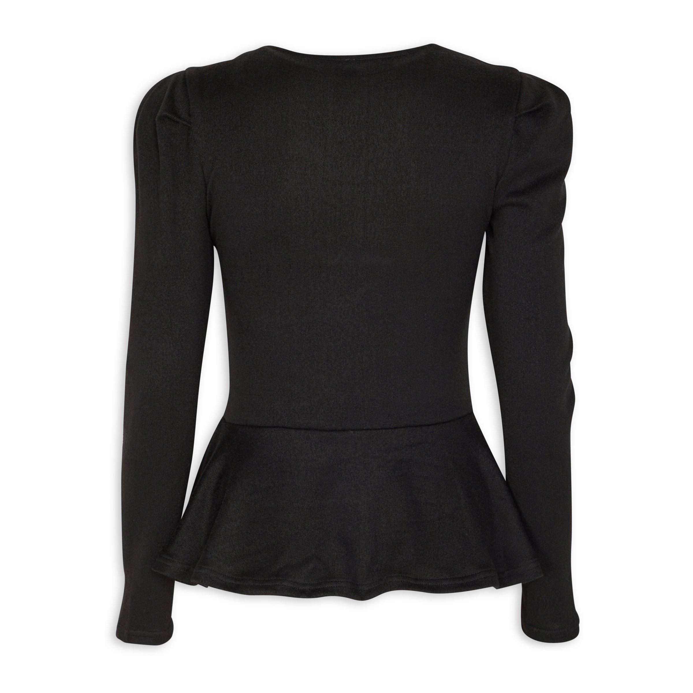 long black peplum top