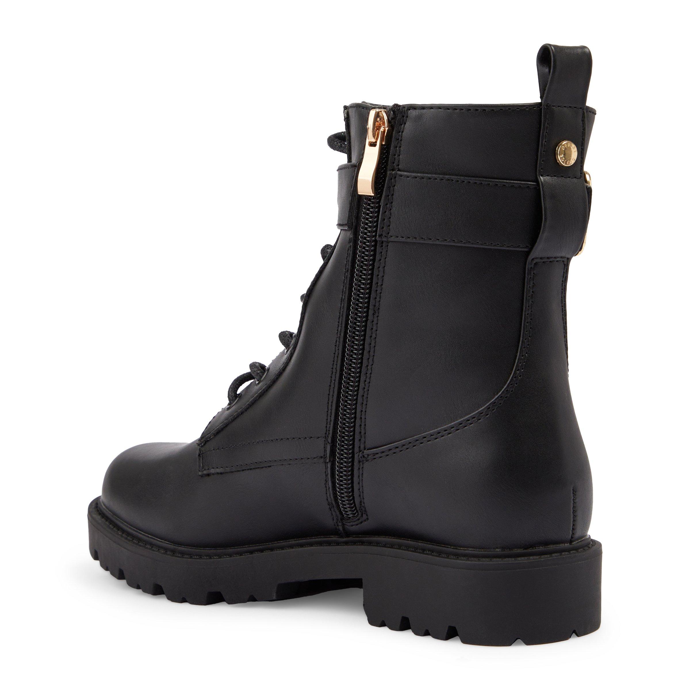 Office black 2024 lace up boots