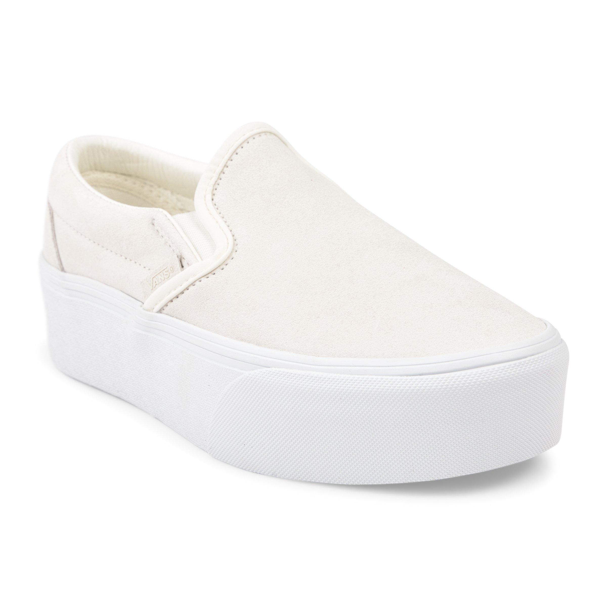 VANS Classic Slip-On Stackform Womens Shoes - WHITE