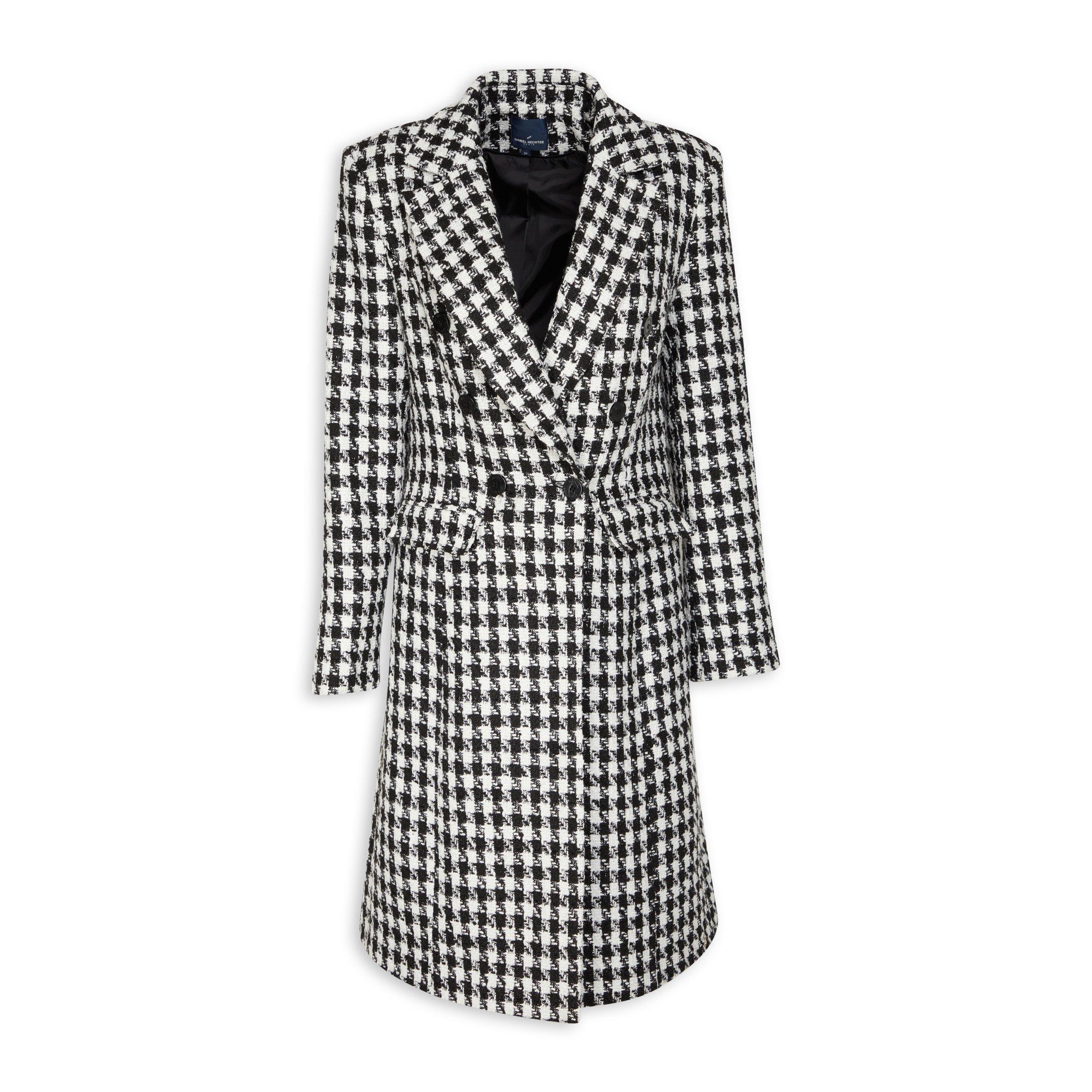 Ladies hot sale houndstooth coat