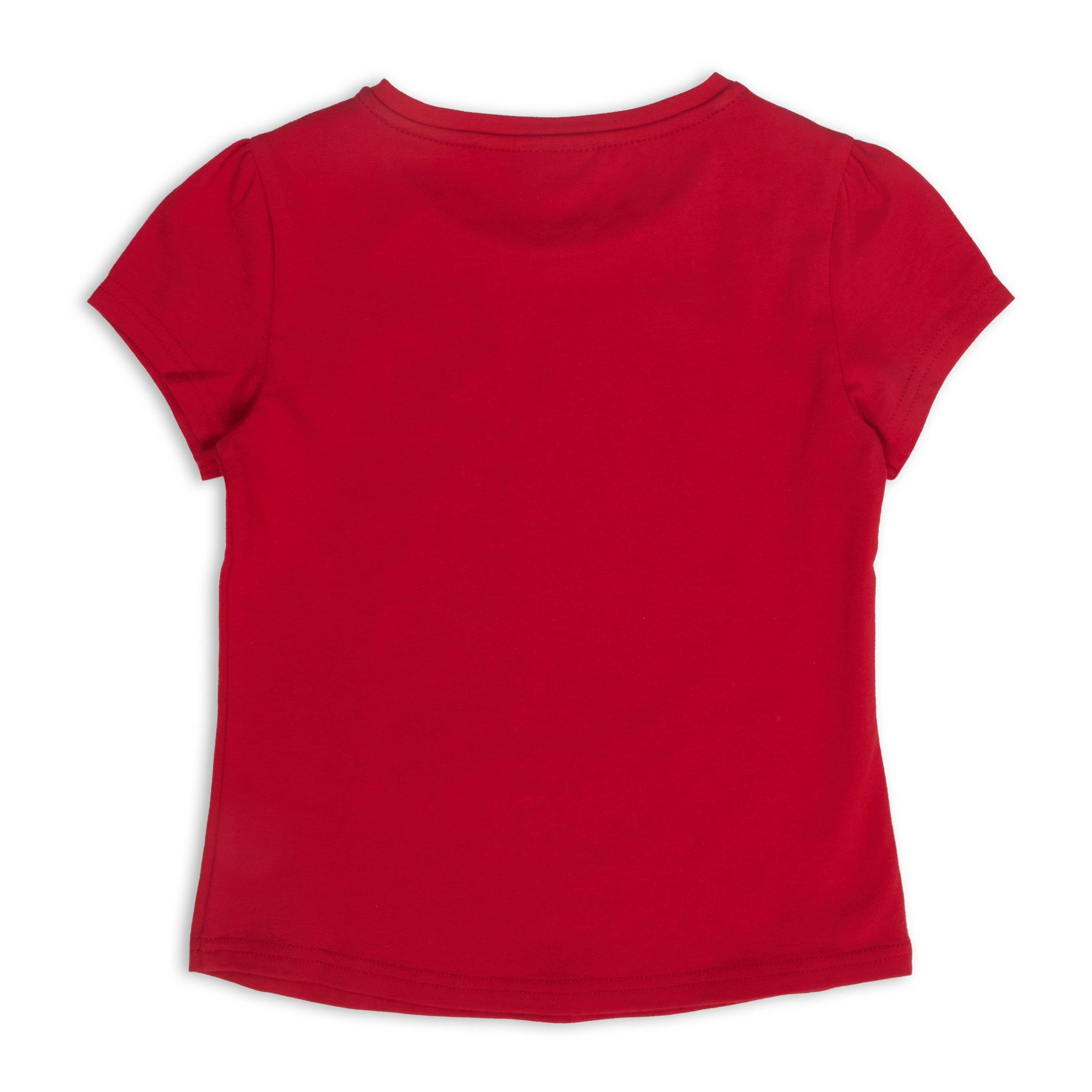 Girls plain shop red t shirt