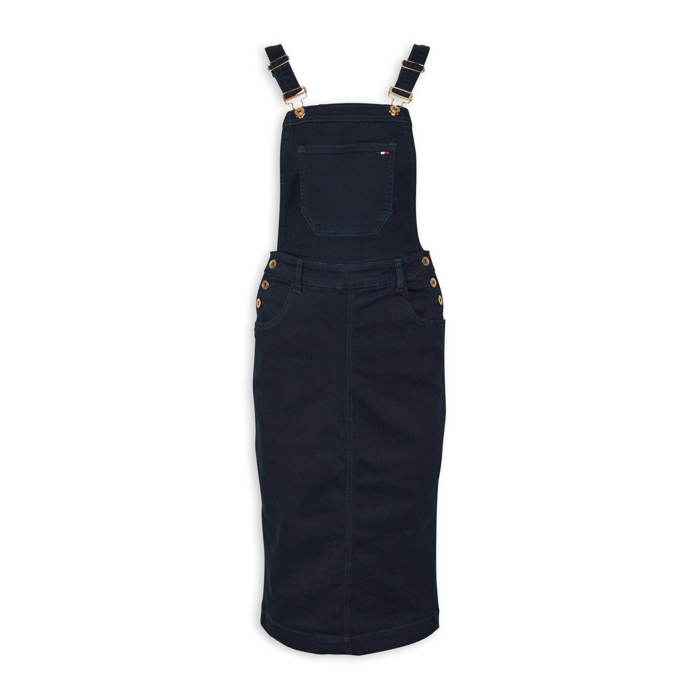 Indigo Denim Pinafore Dress