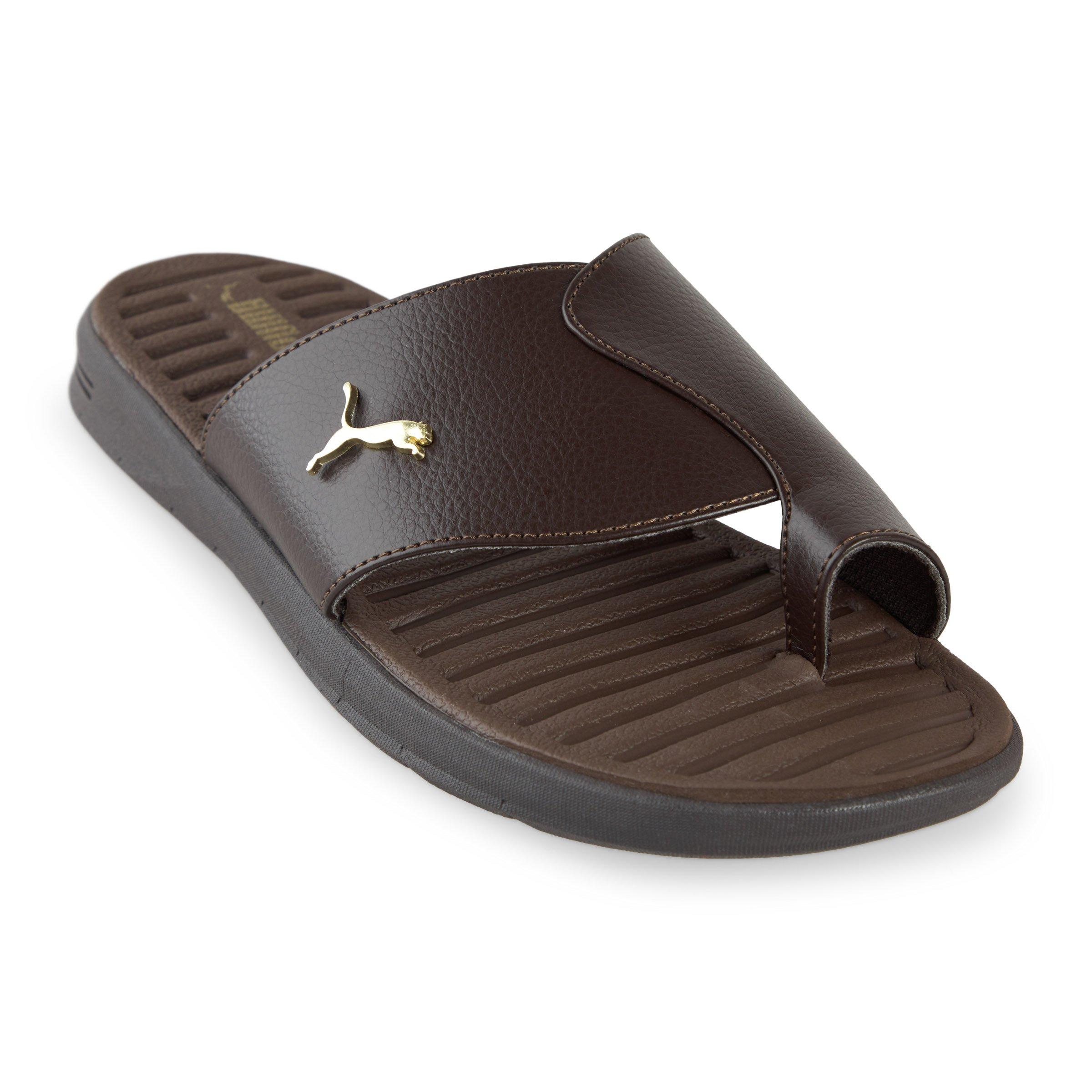 Puma brown shop flip flops