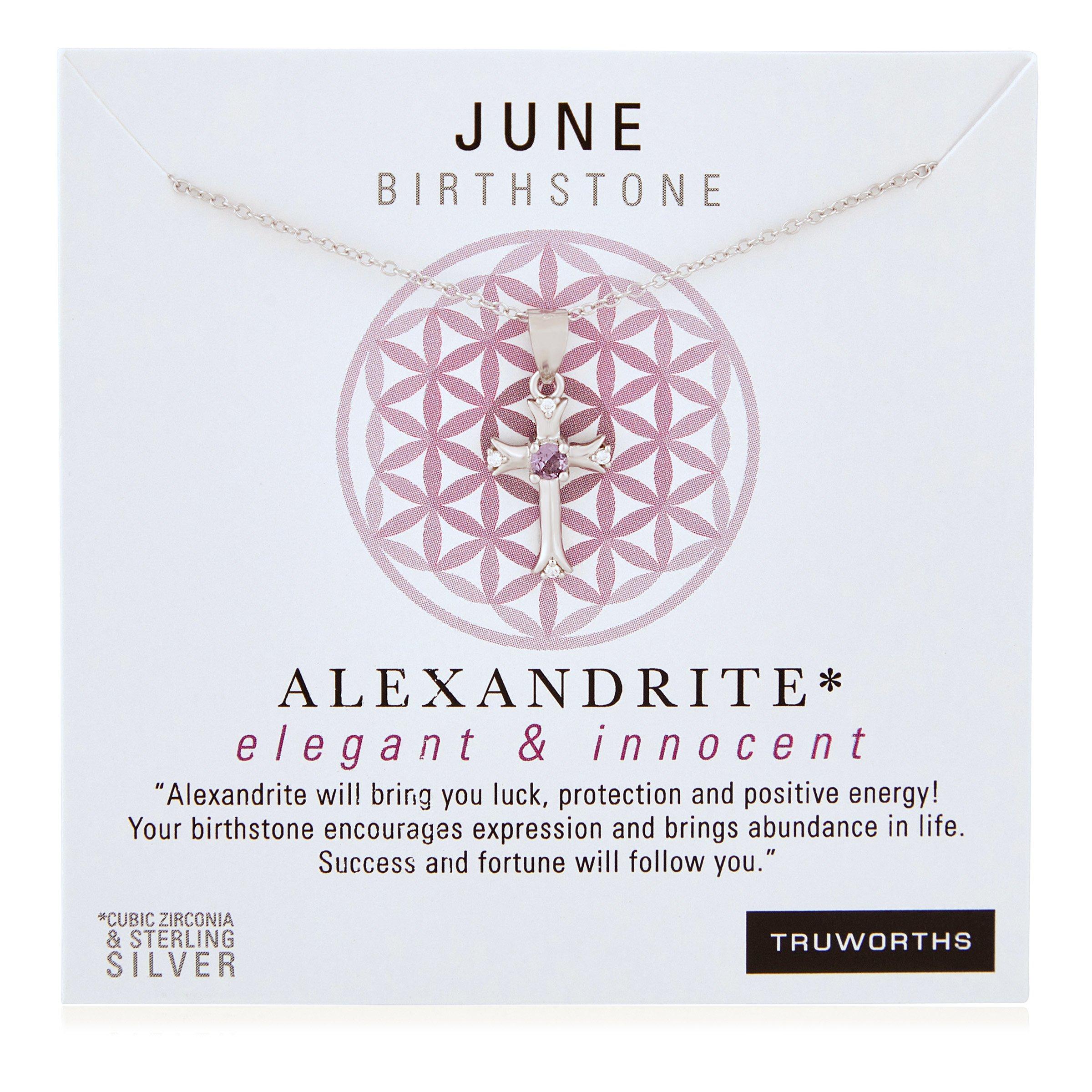 June birthstone clearance cross necklace