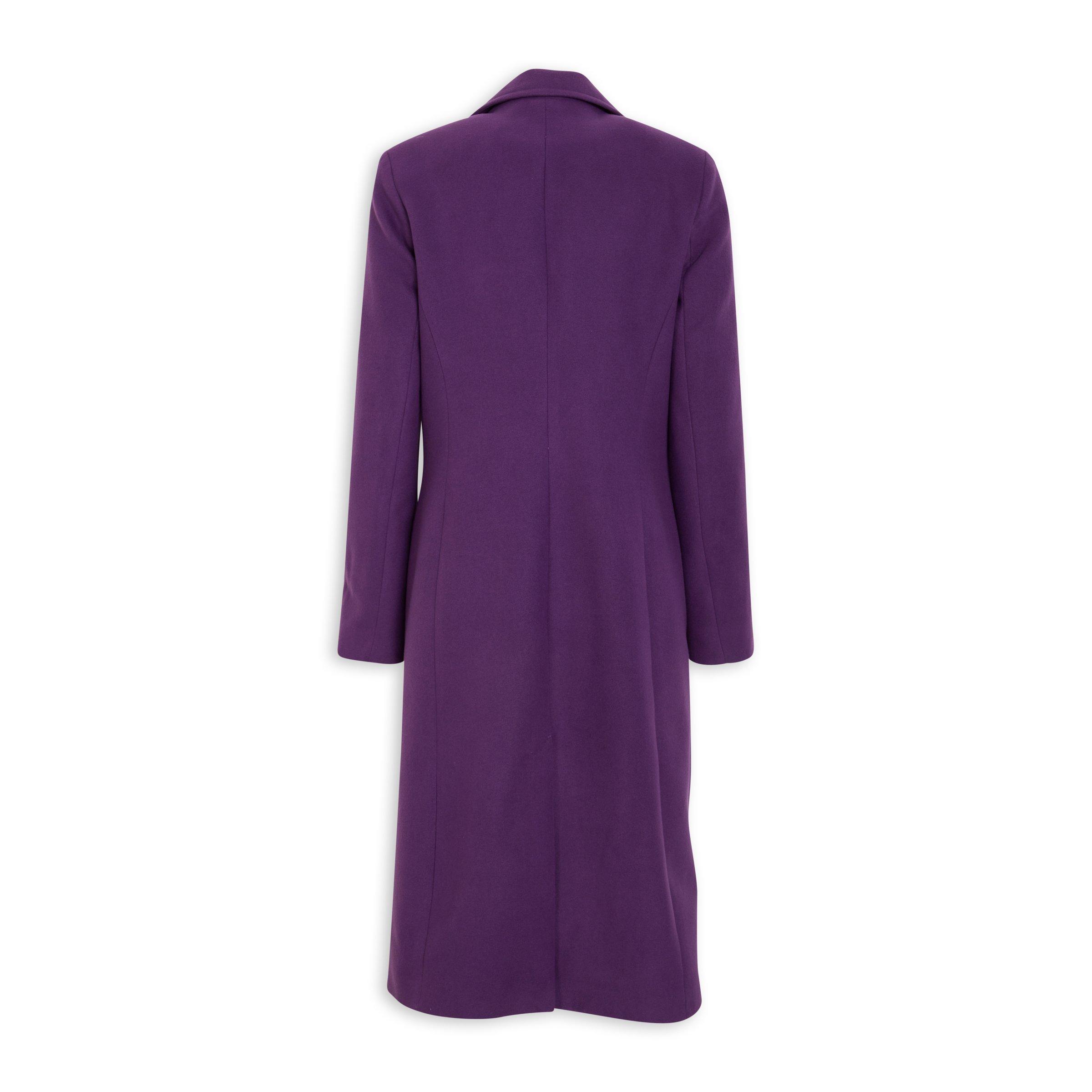 Long hot sale purple coat