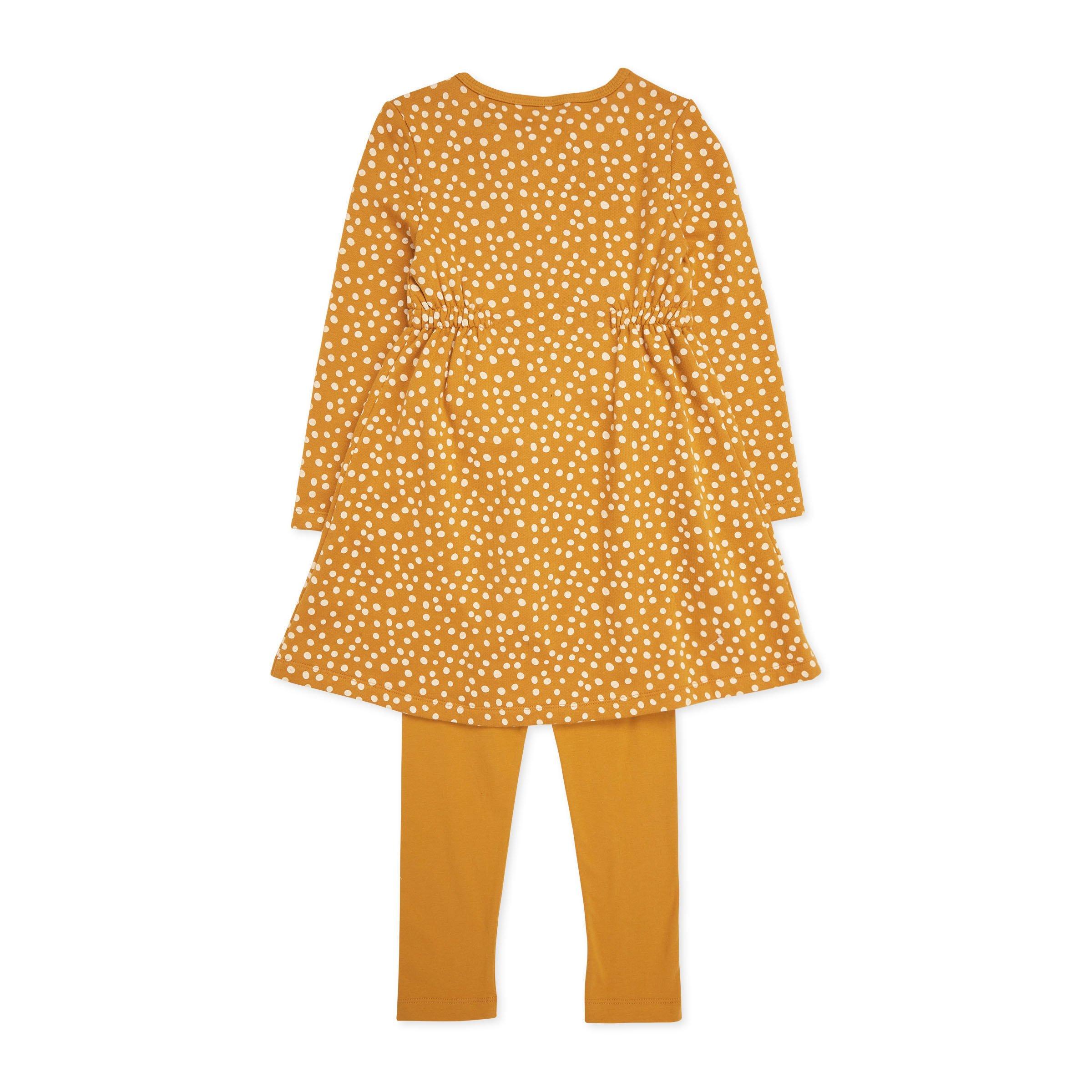 Mustard spotty cheap dress