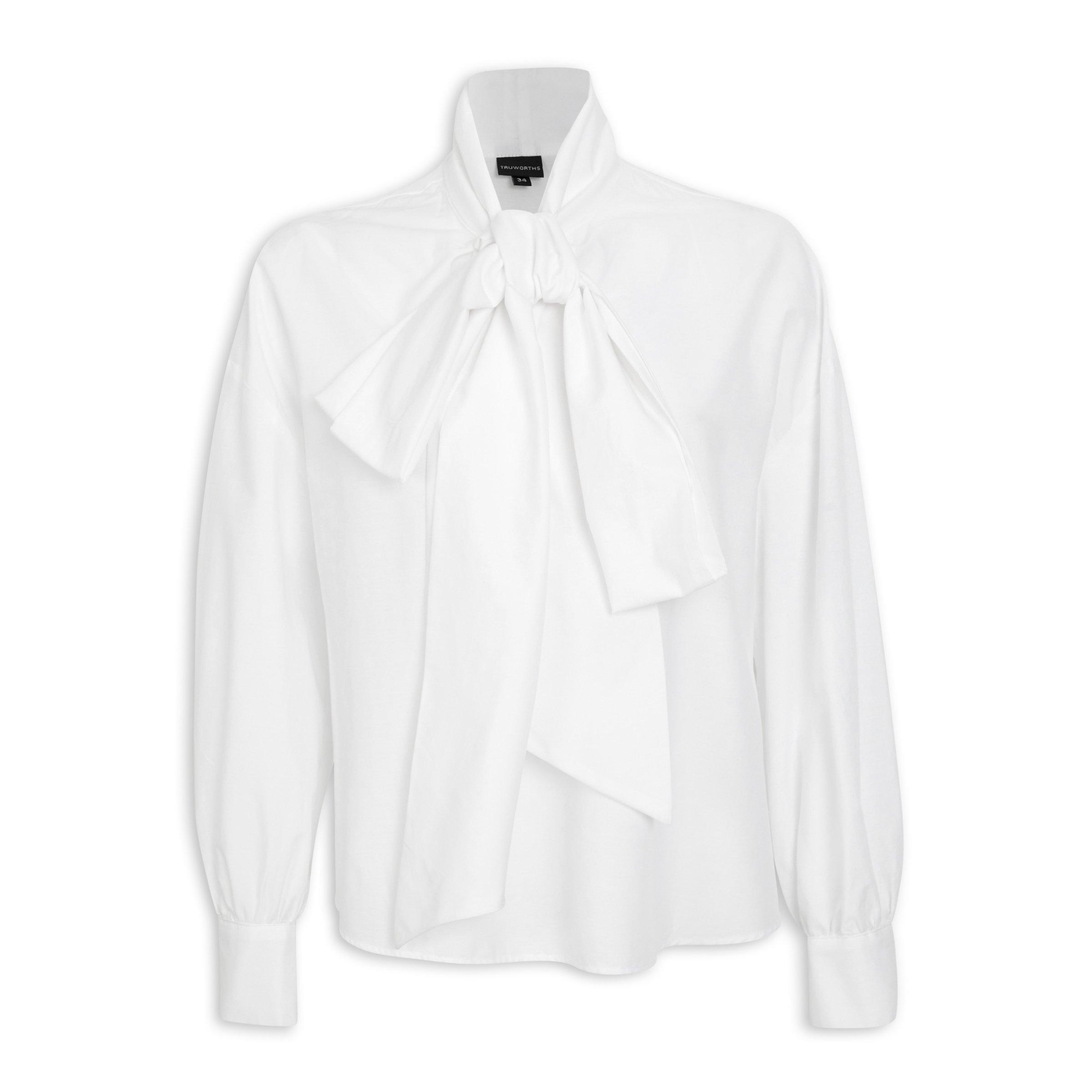 White Kitty Bow Blouse (3105146) | Truworths