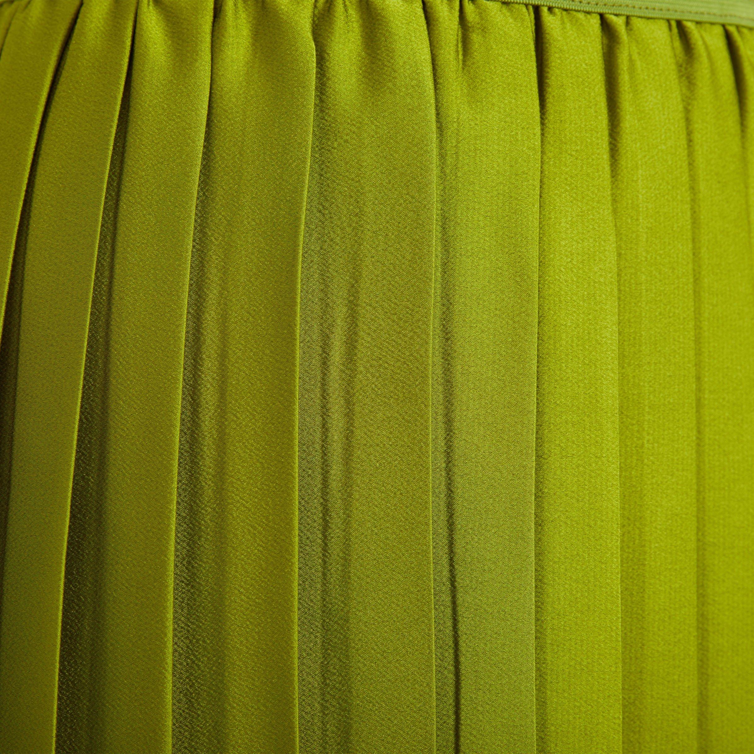 Lime Green Pleated Skirt 3105269 Identity