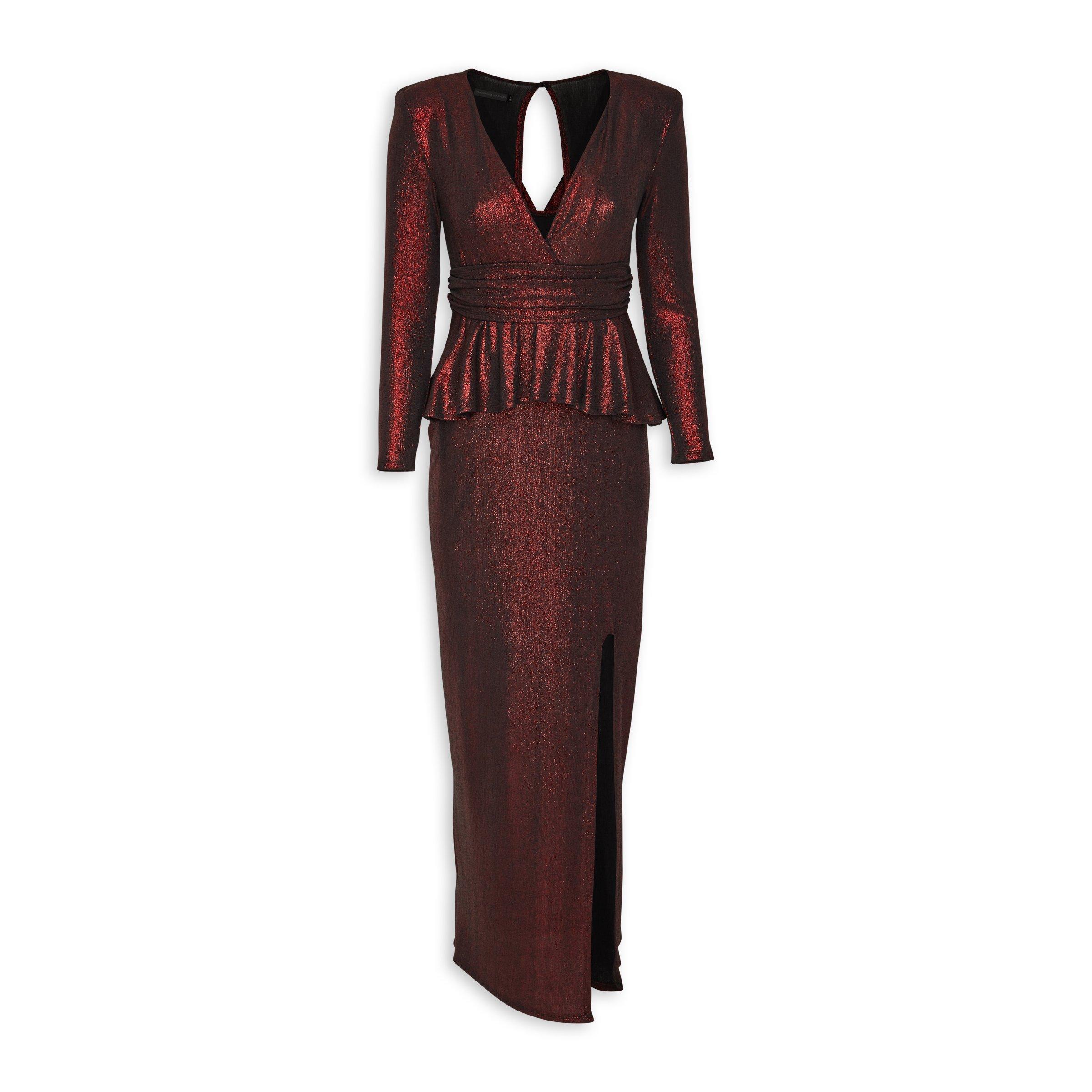 Red Column Evening Dress 3105288 Truworths