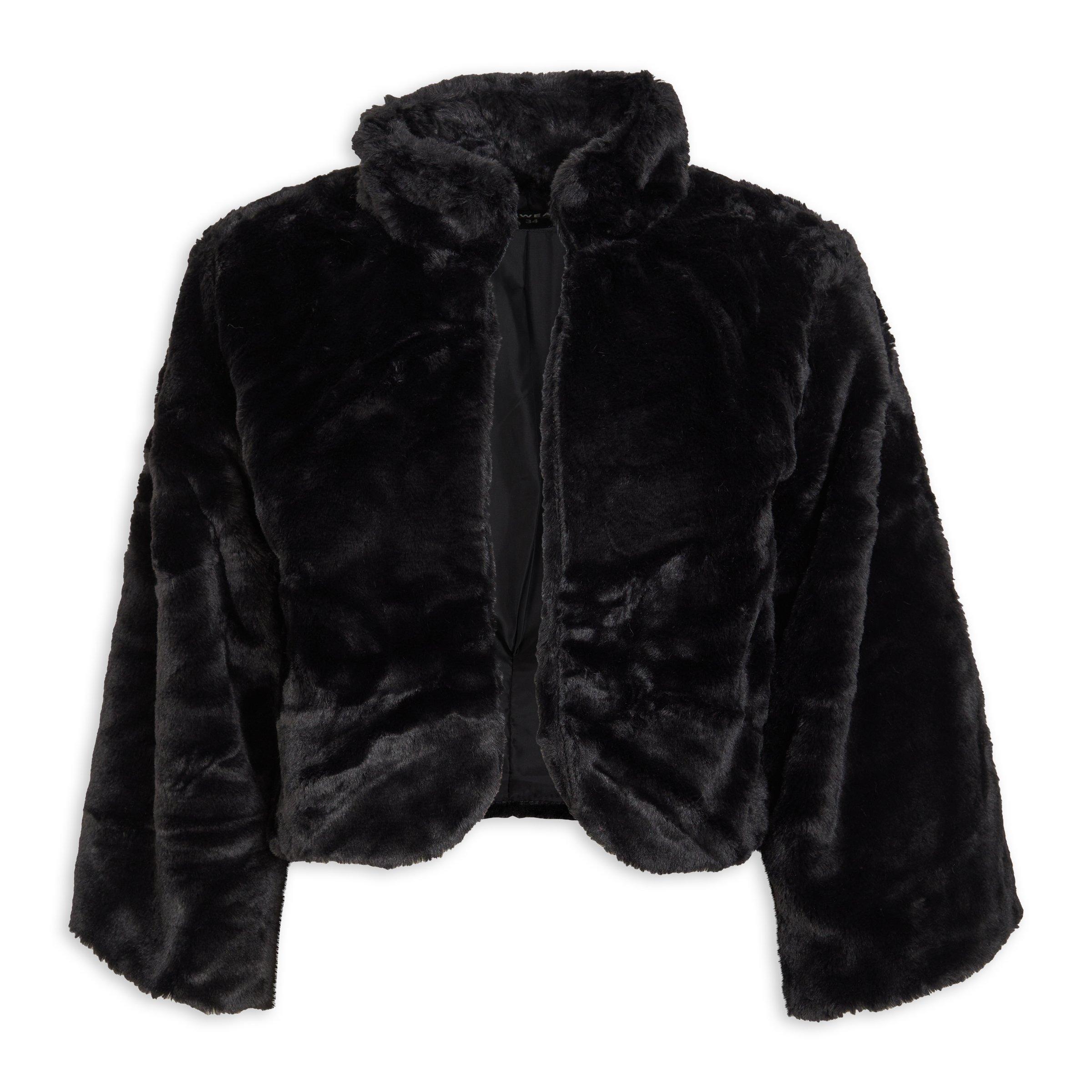 Faux fur hotsell bolero black