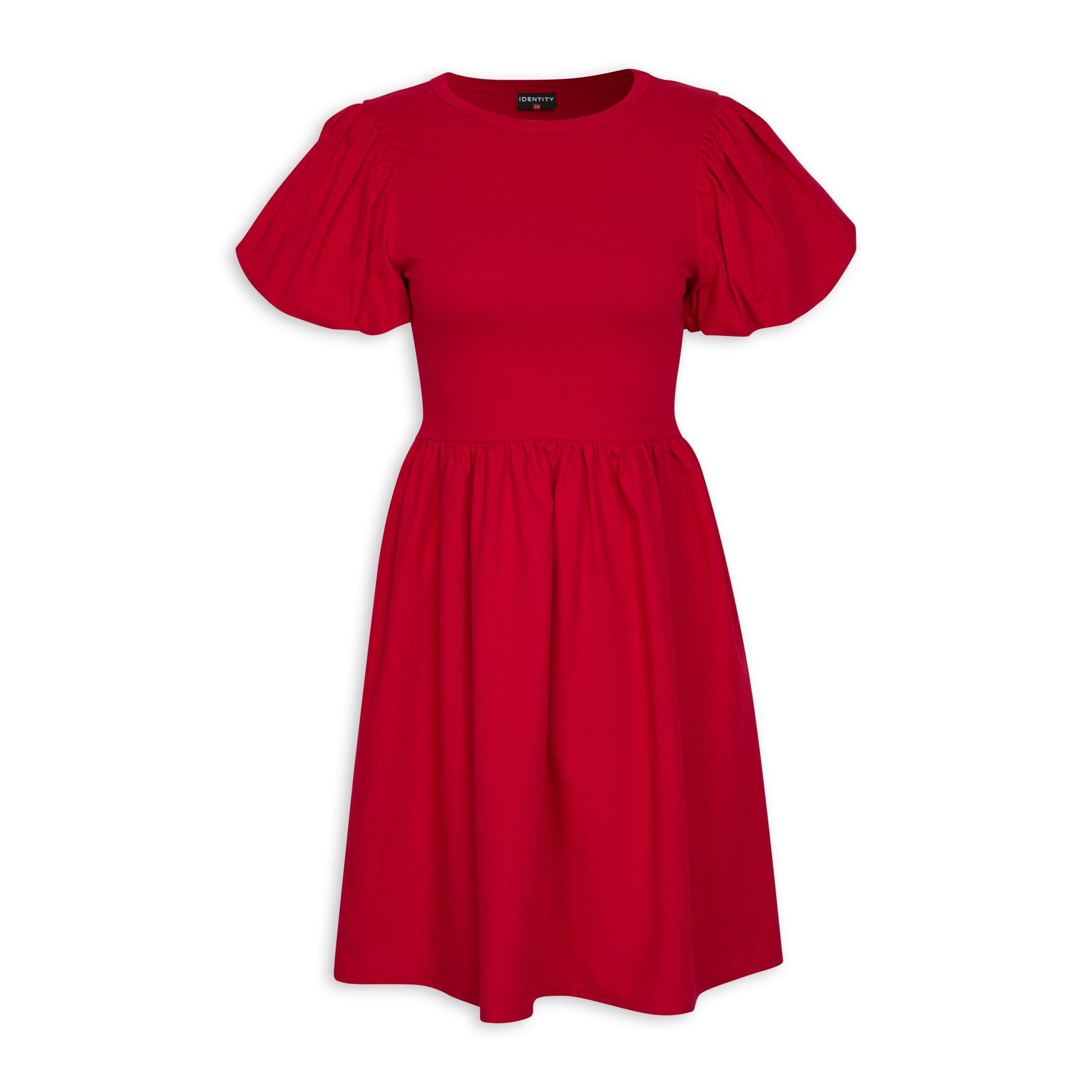 Red fit and flare sales