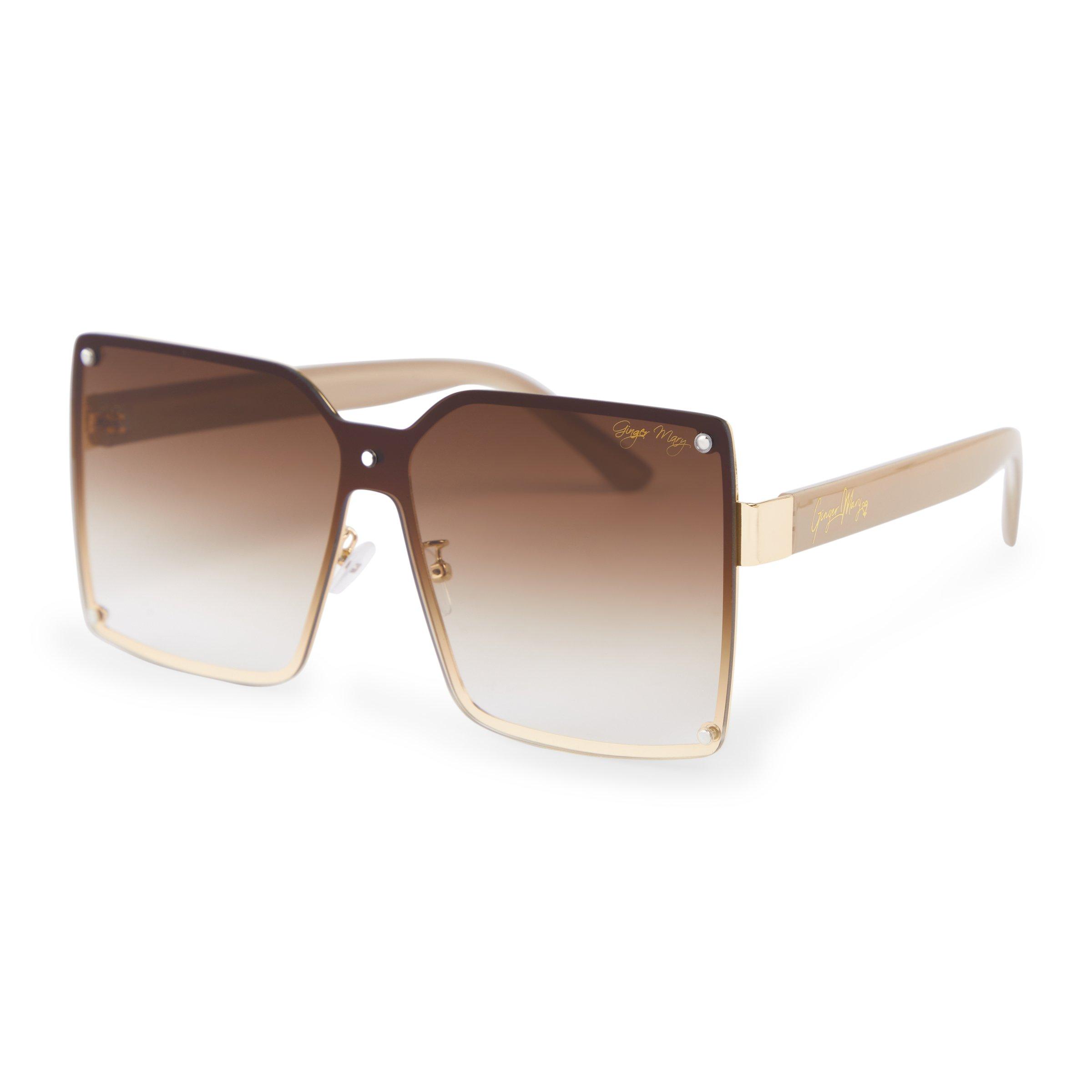 Brown cheap oversized sunglasses