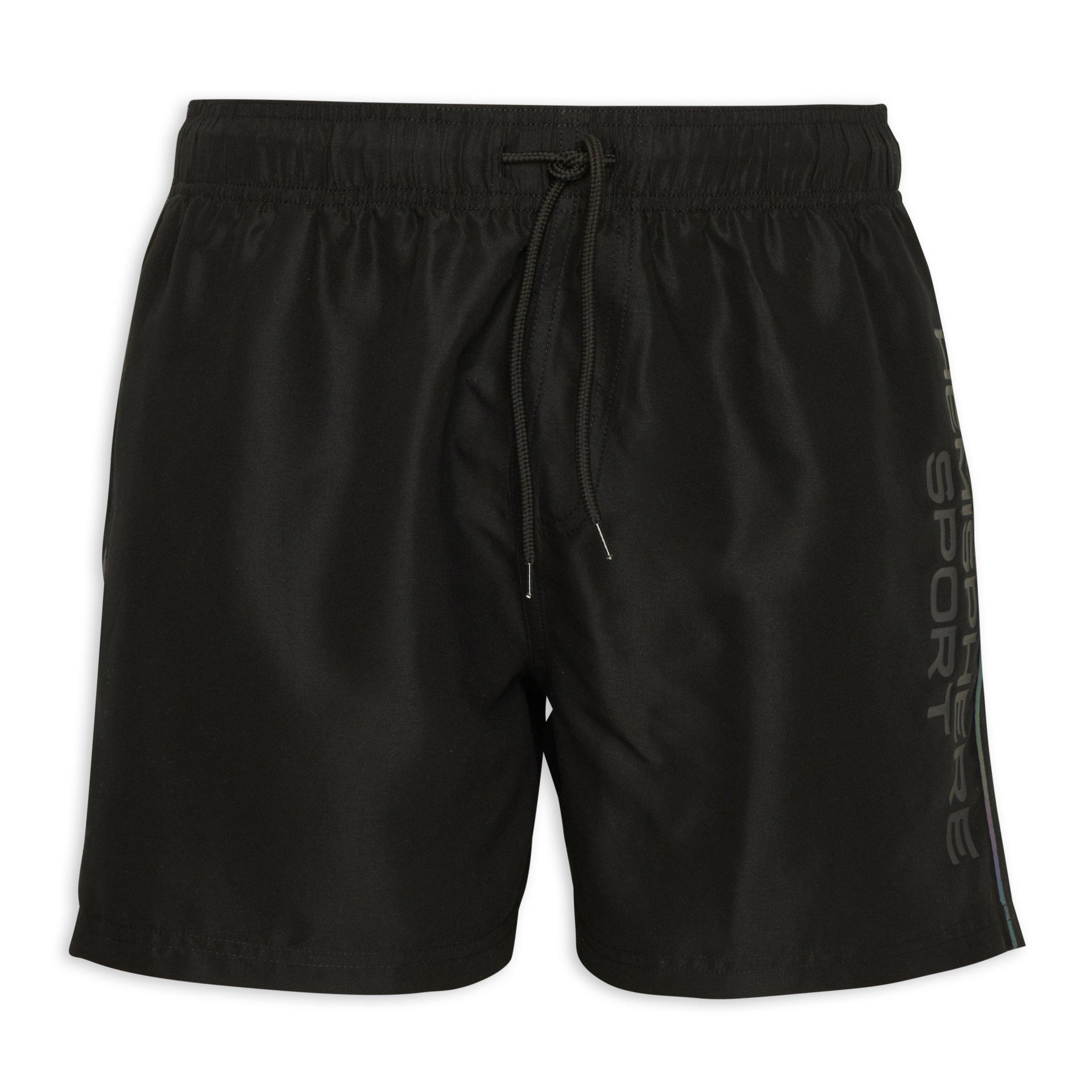 Long black swim shorts sale