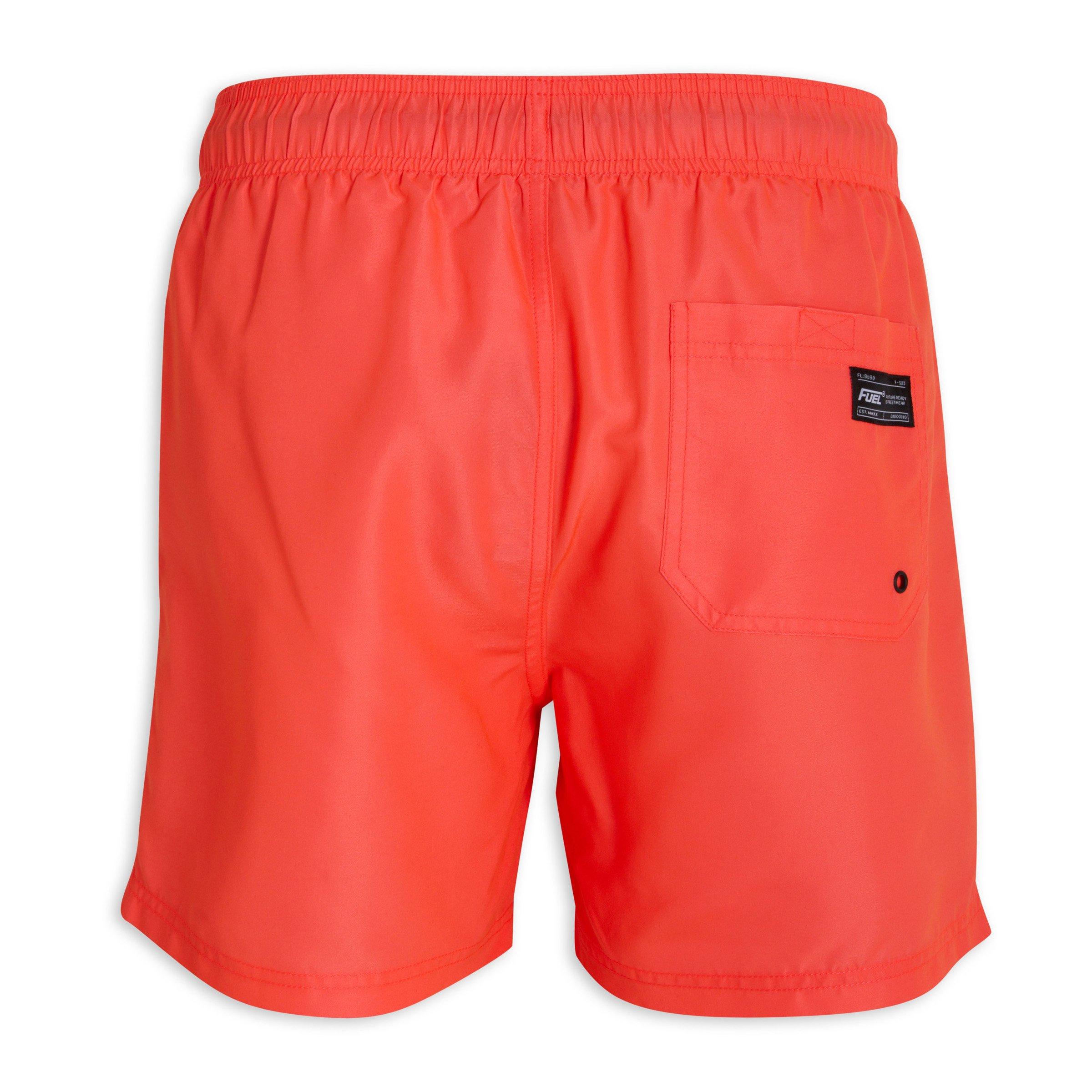 Coral orange short shorts