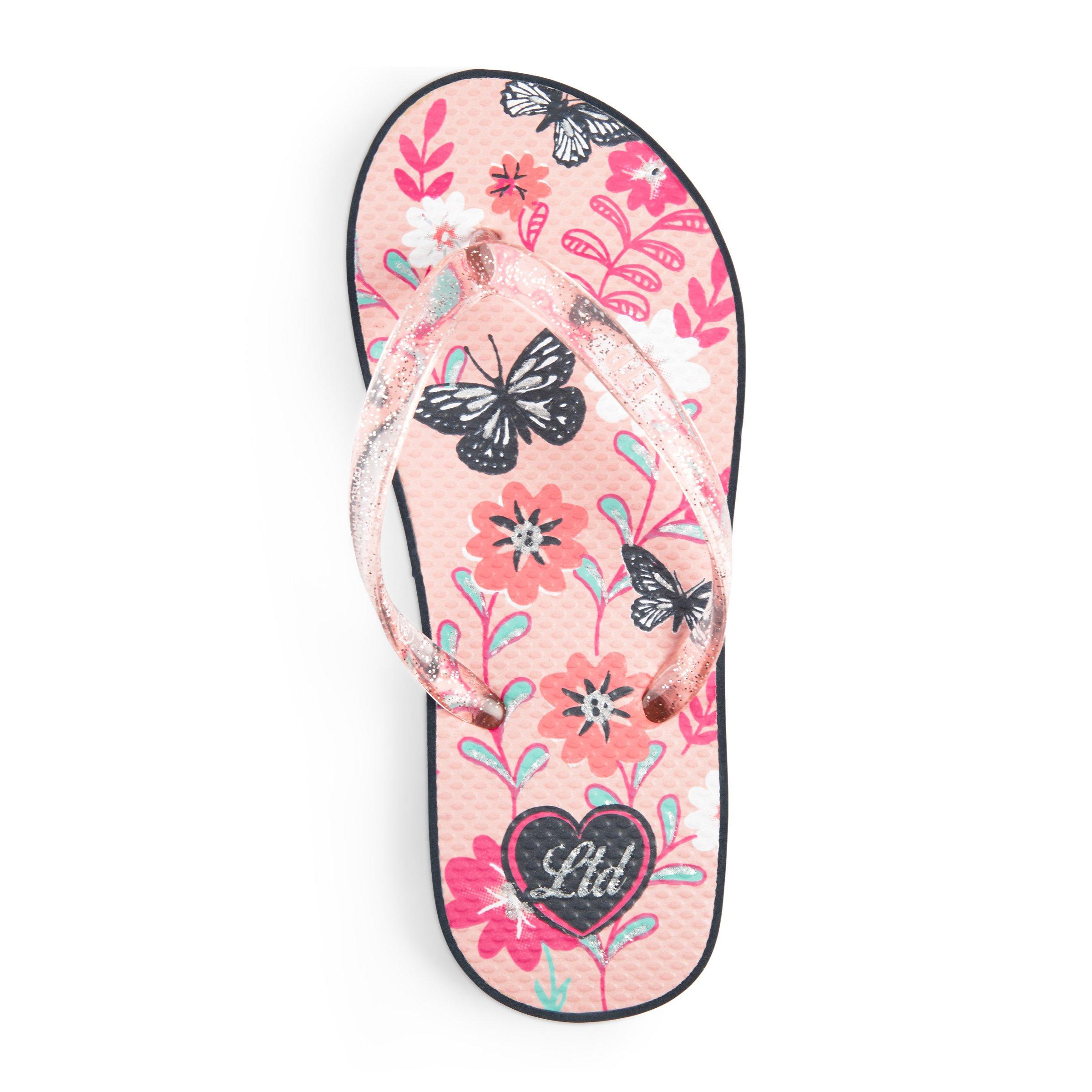 Butterfly hot sale flip flops