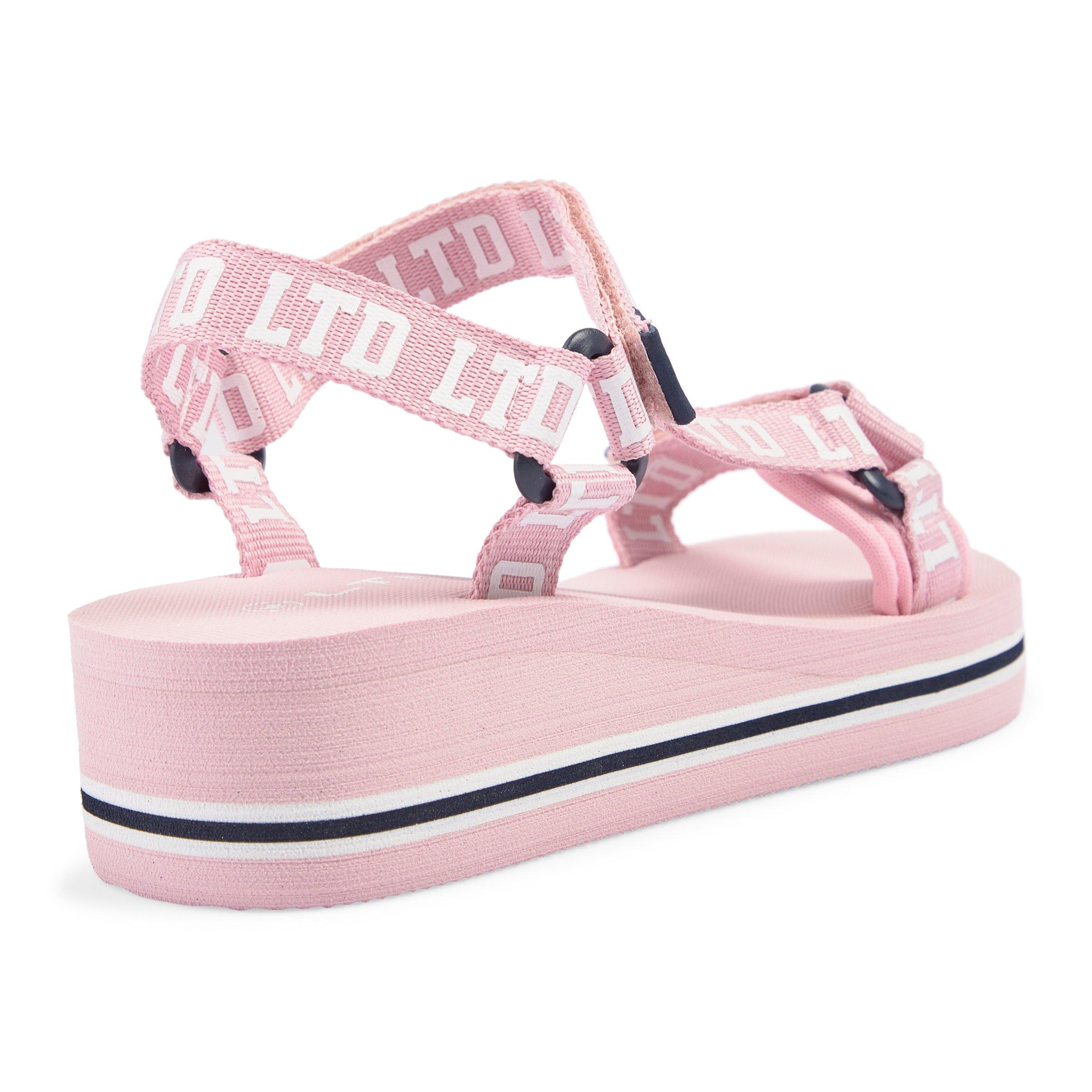 Ladies pink sales wedge sandals