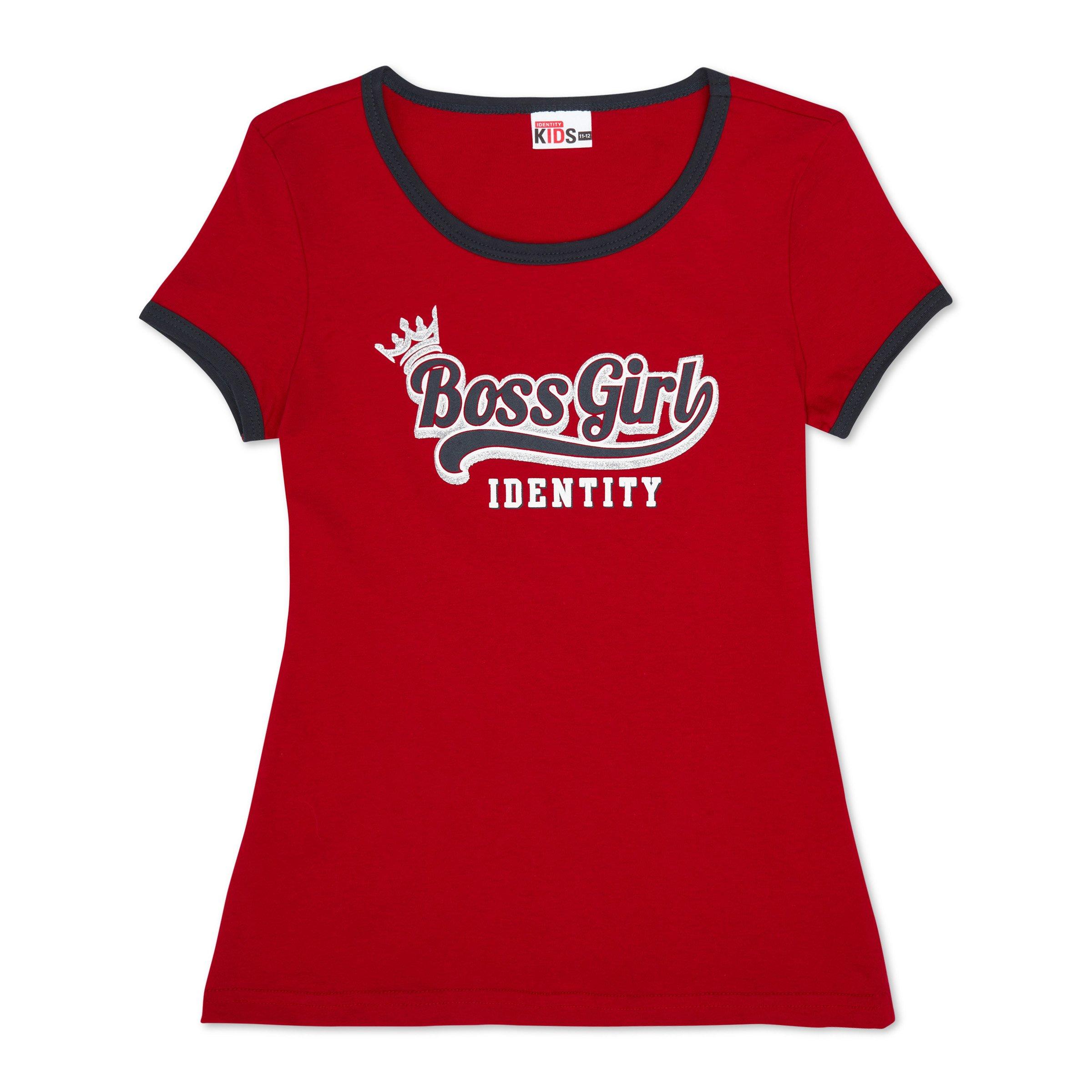 Girls Red Statement T shirt 3106157 Identity
