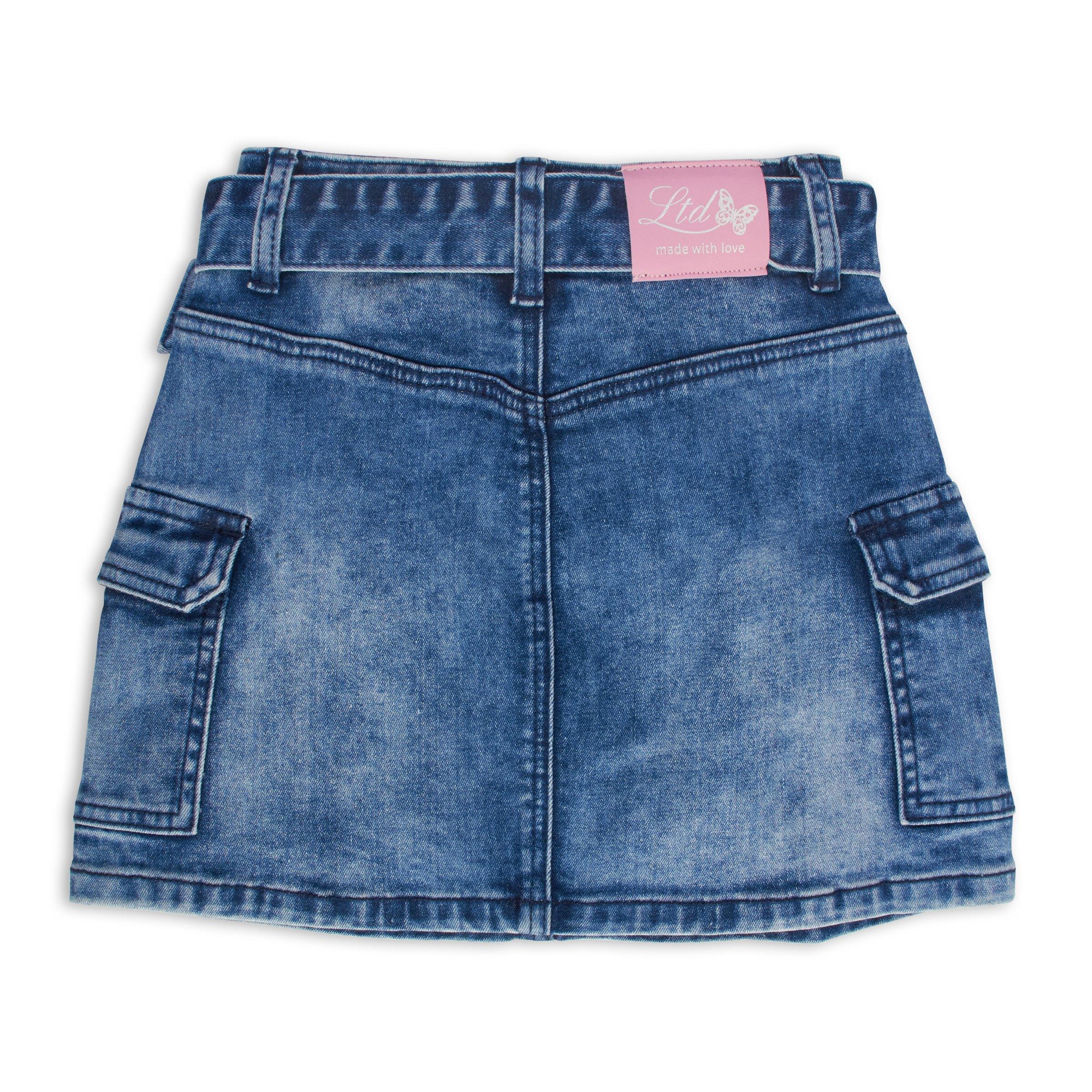 Indigo Denim Dungaree Skirt (3107054)