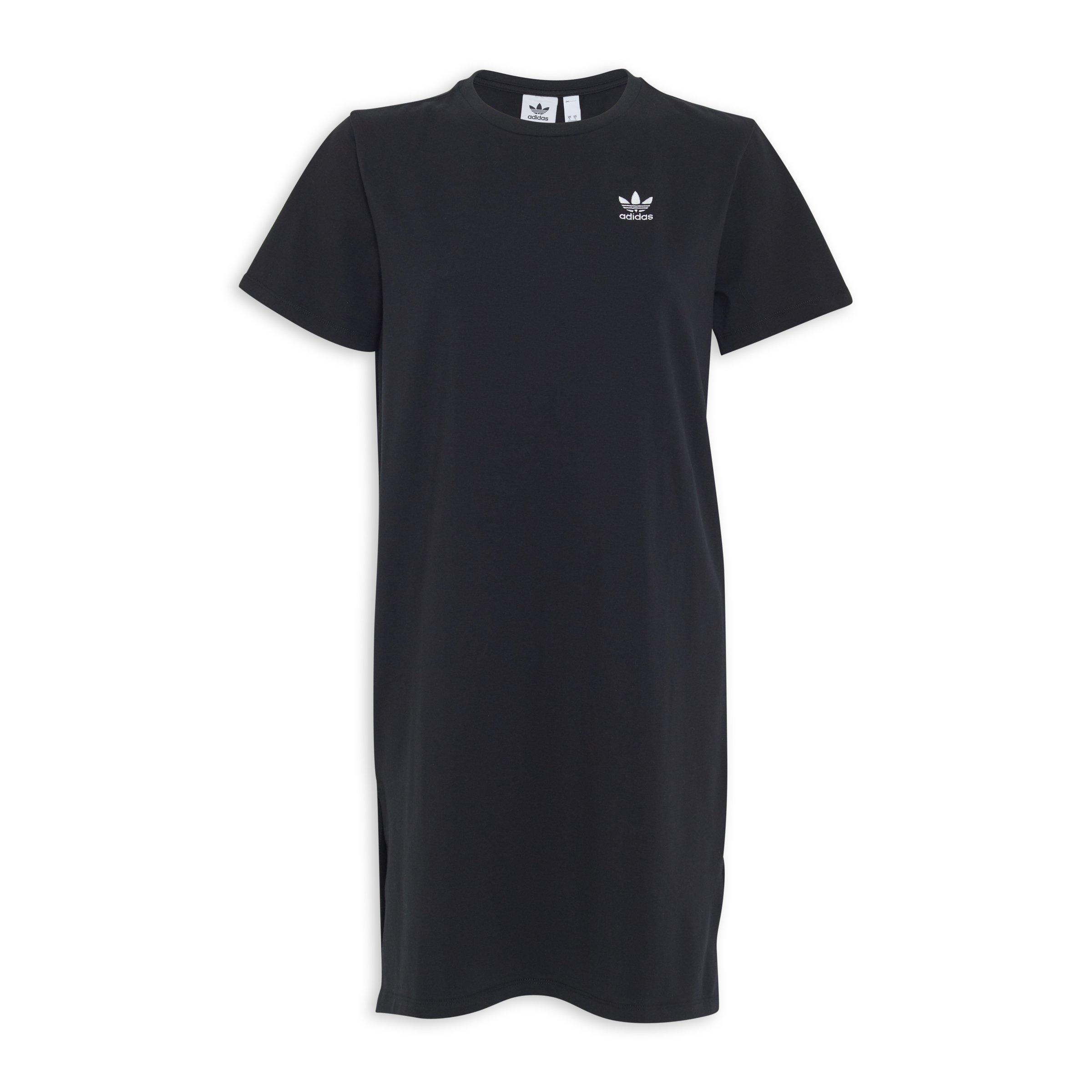 Adidas trefoil dress black sale