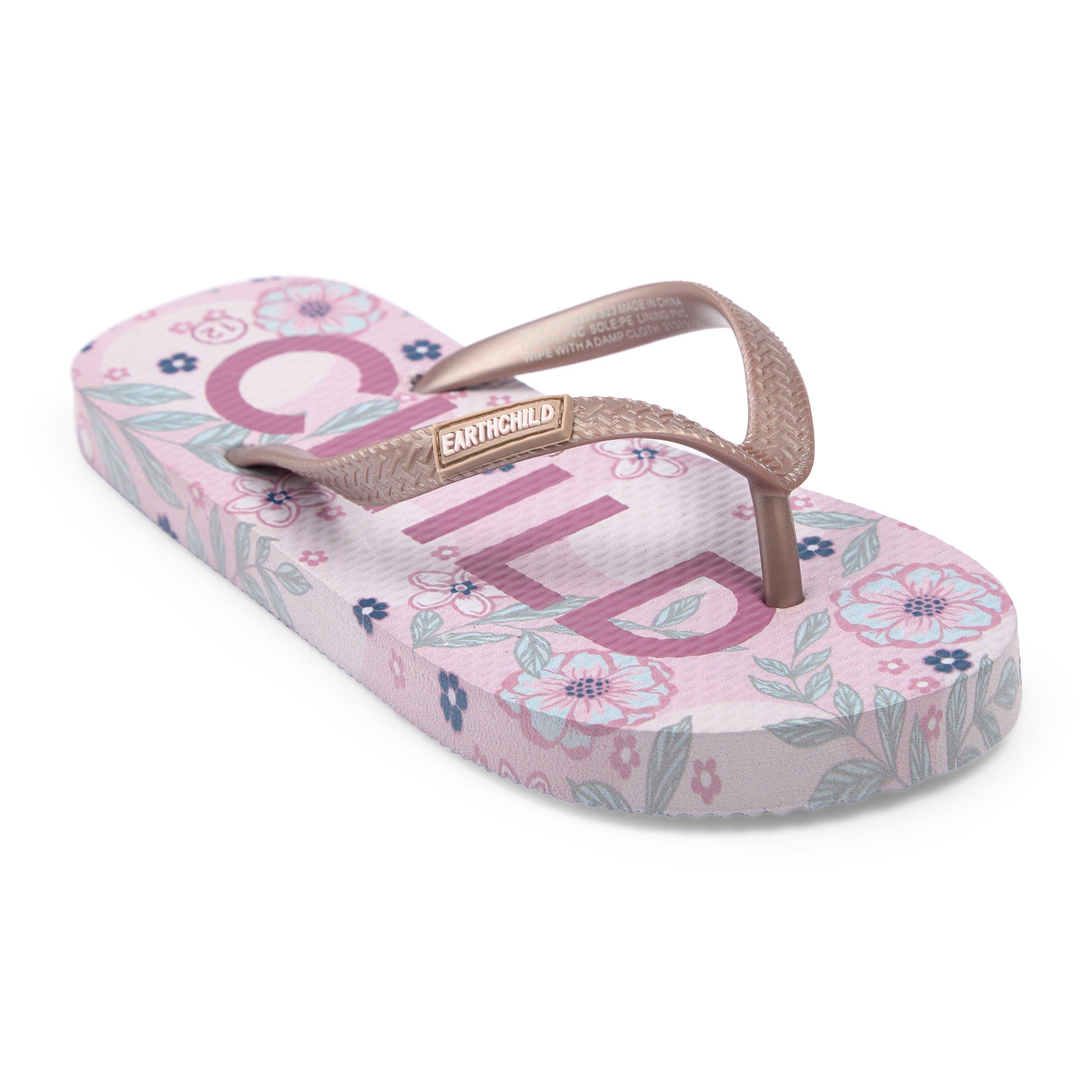 Girls Floral Flip Flops (3106273) Earthchild