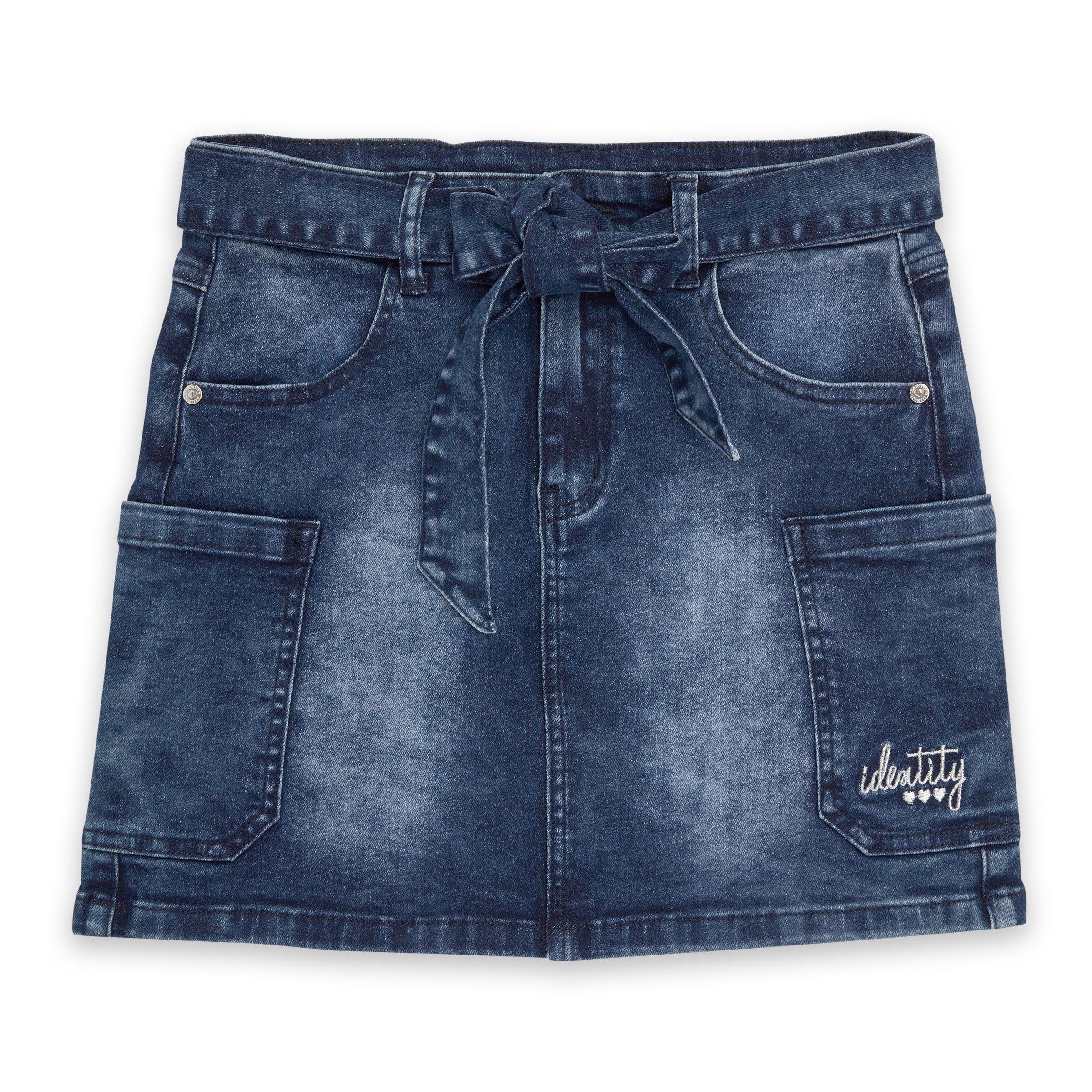 Girls Indigo Belted Denim Skirt 3106664 Identity