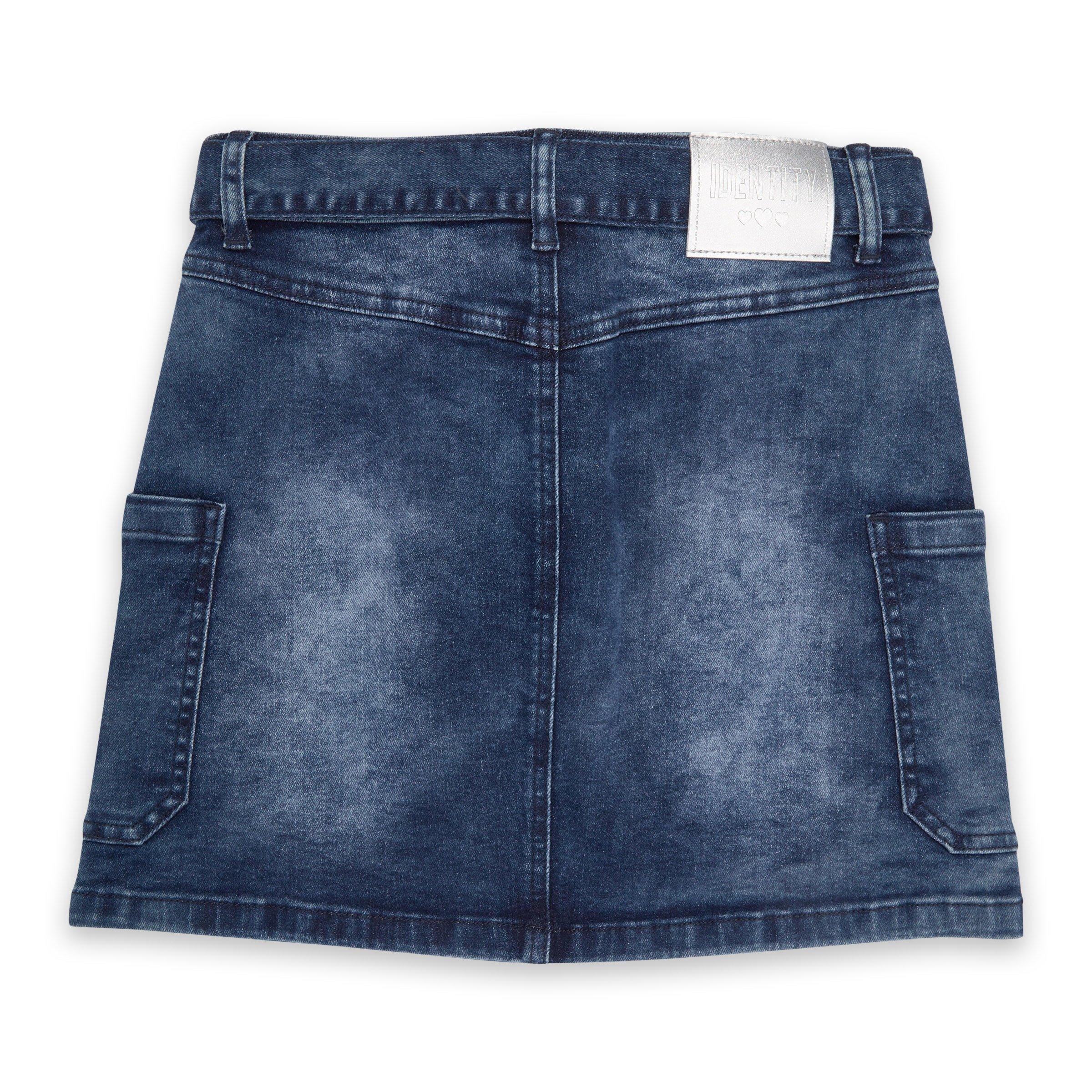 Girls Indigo Belted Denim Skirt 3106664 Identity