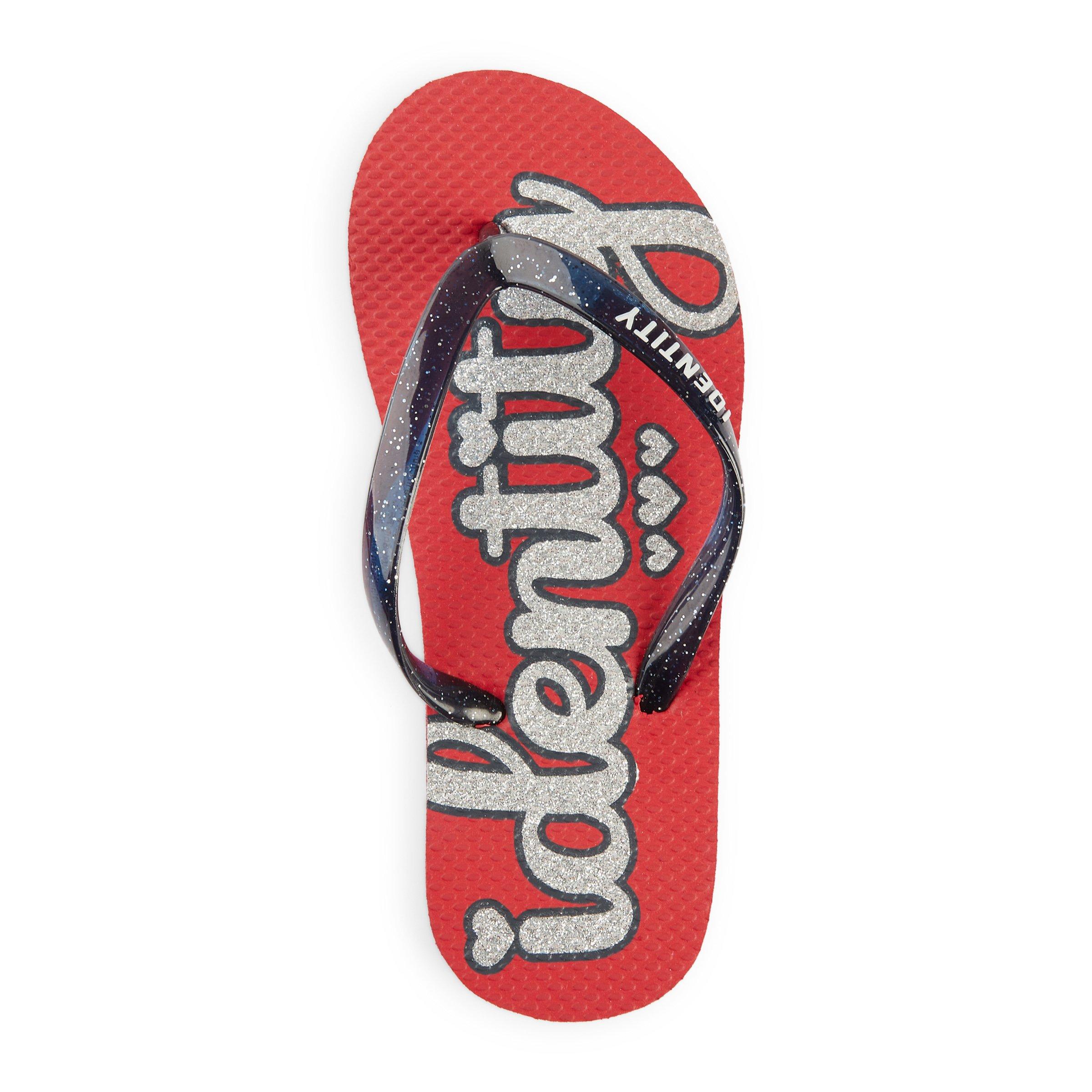 Boys red sales flip flops