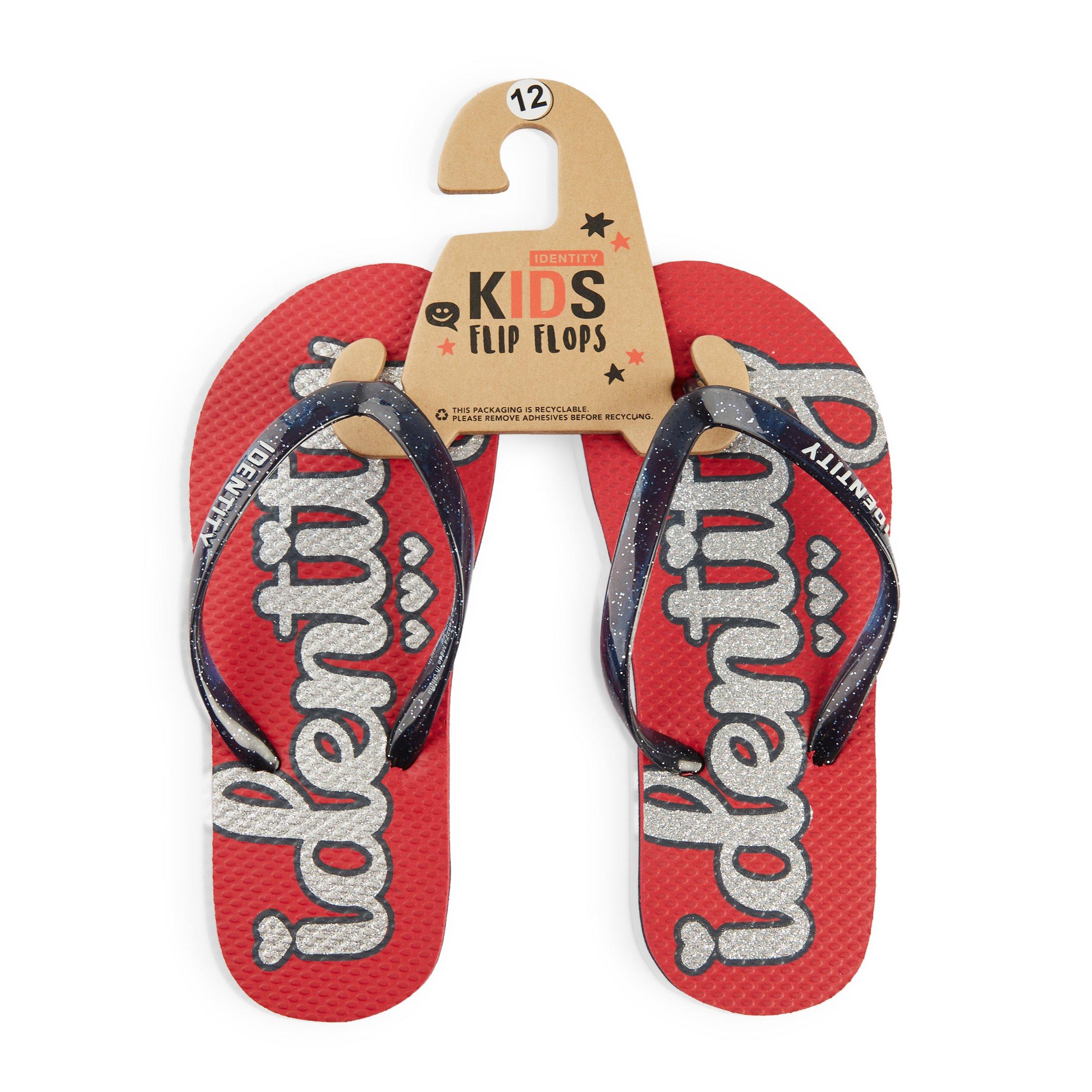 Kids red 2025 flip flops