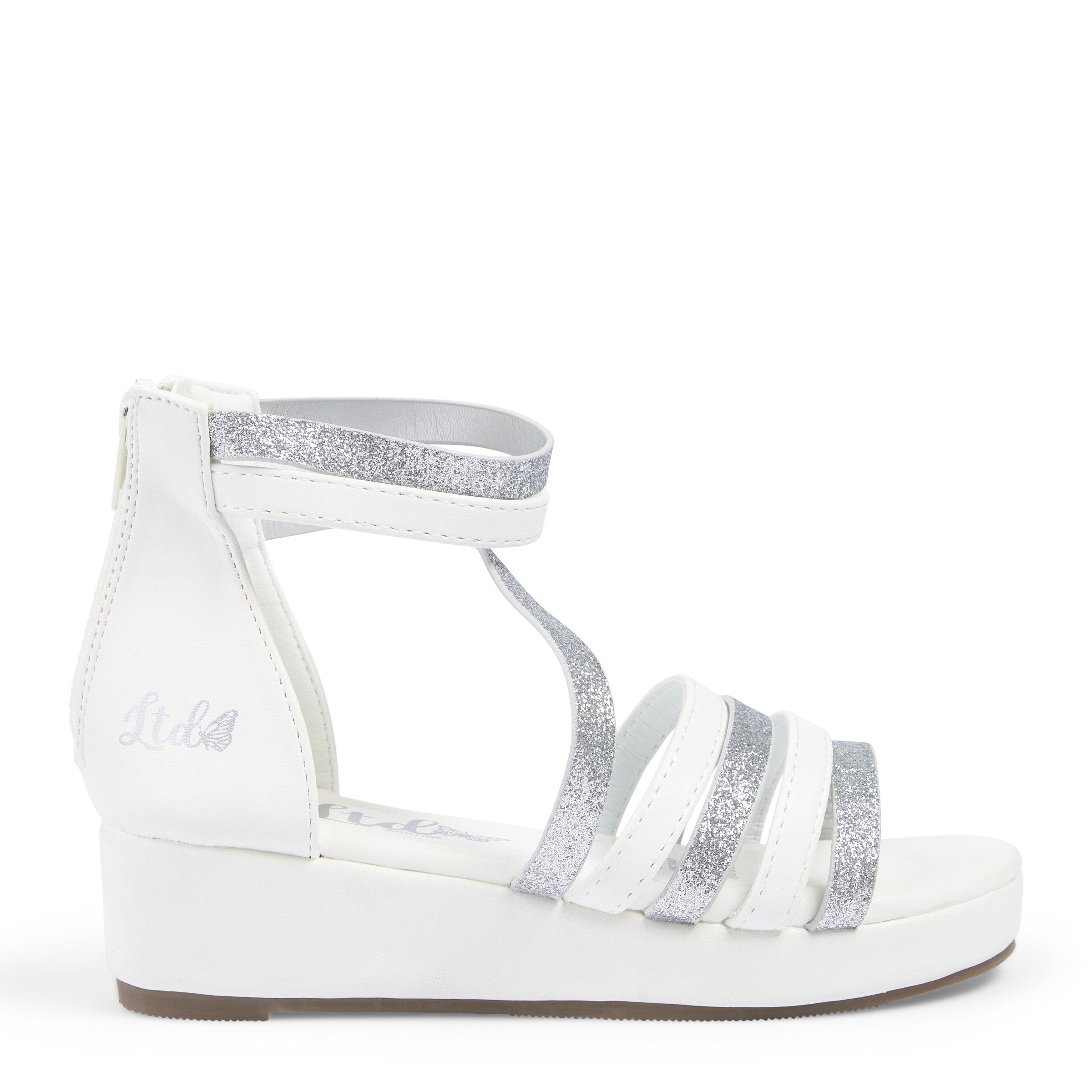 Kid Girl White Wedge Sandal 3106932 LTD Kids