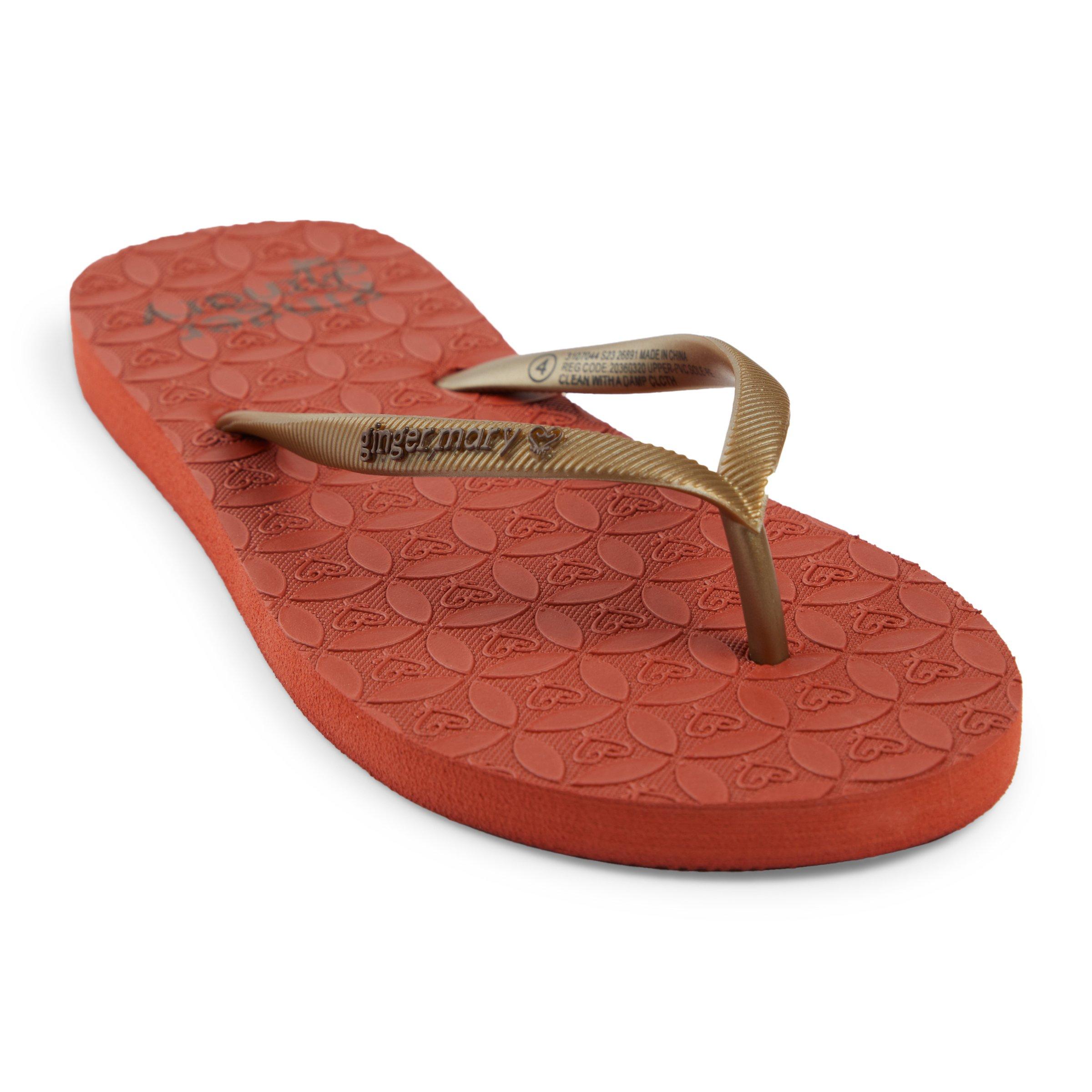 Womens orange flip discount flops