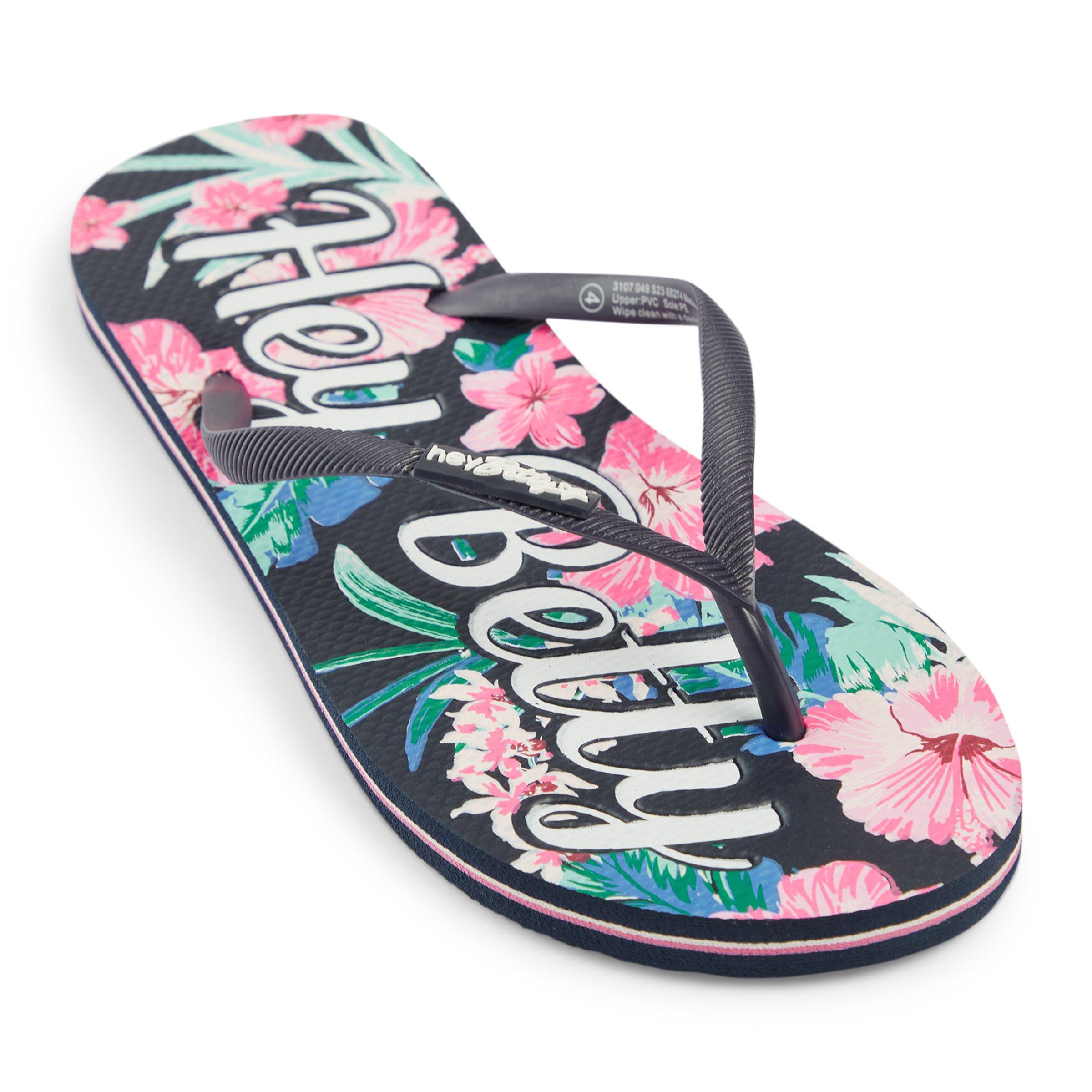 Floral flip flops discount womens