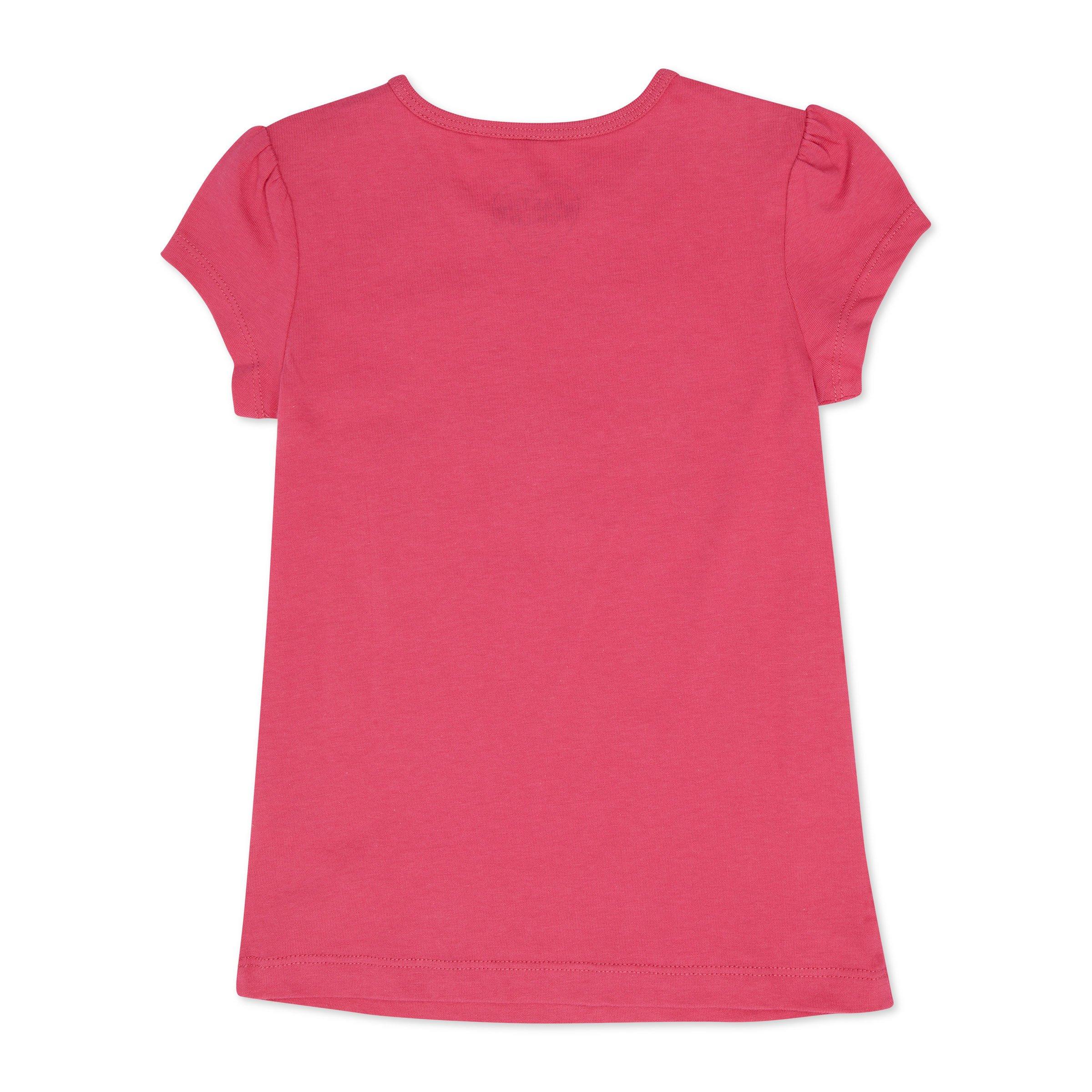 Girls plain shop pink t shirt