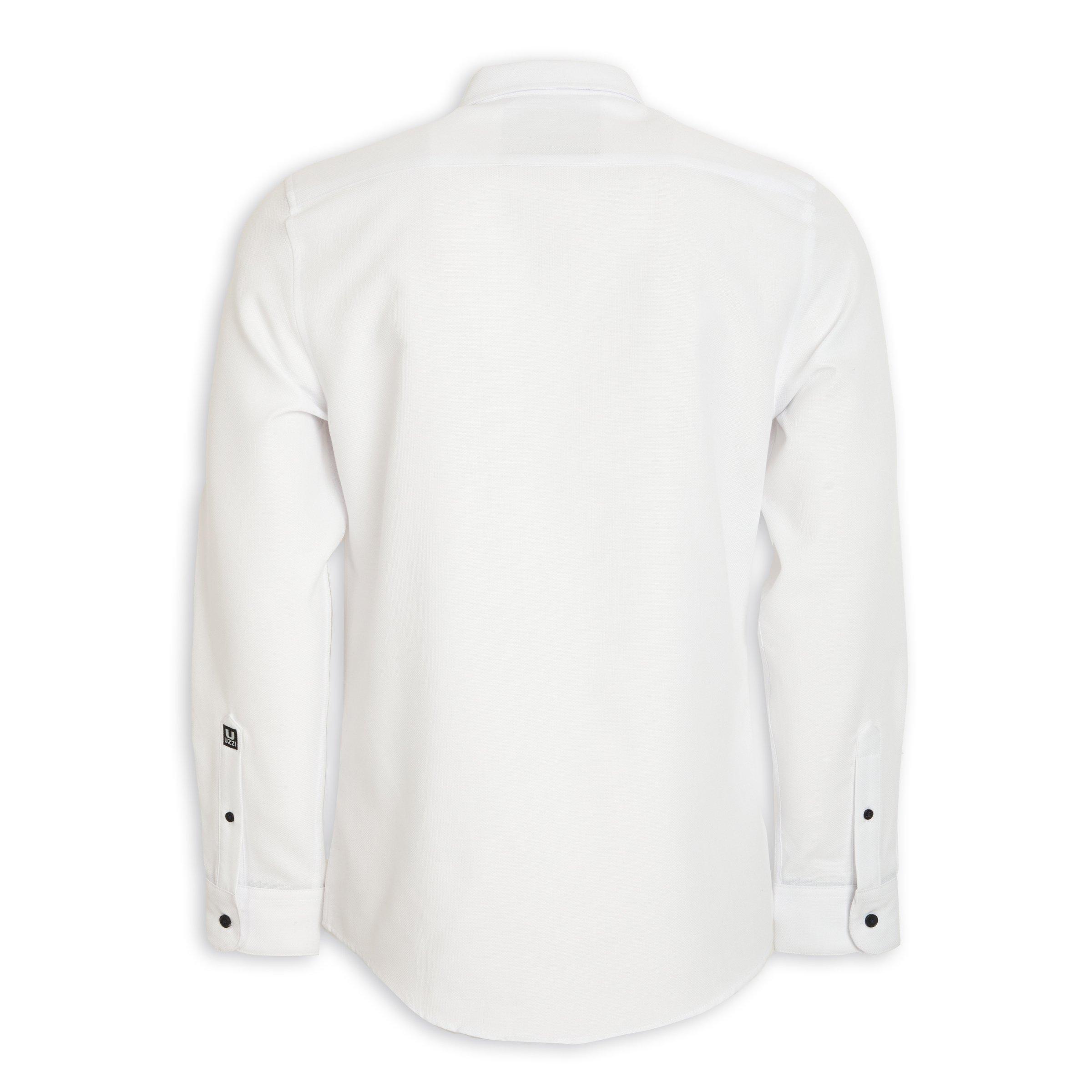 White Slim Fit Cotton Rich Shirt - Woolworths Mauritius Online