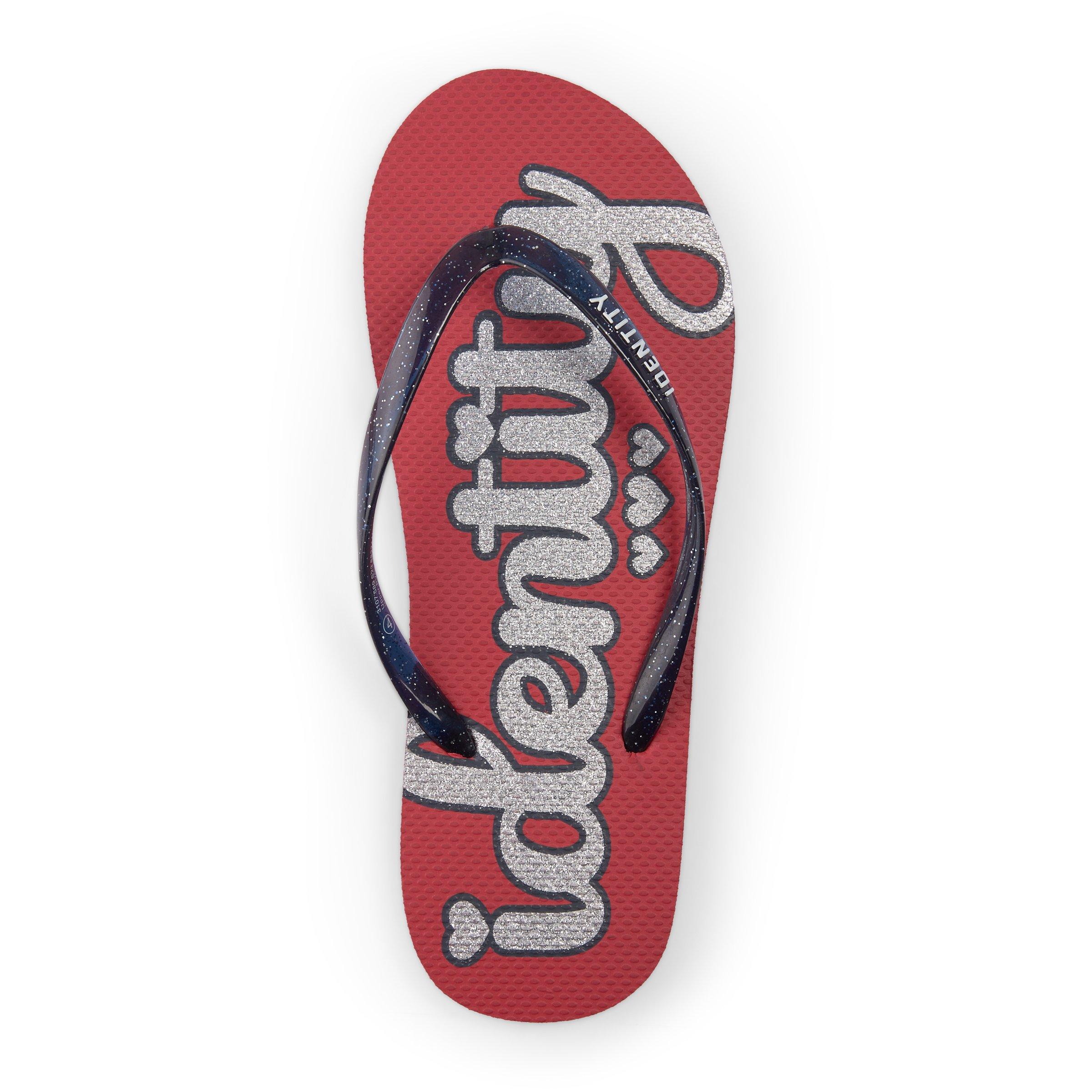 Girls red flip flops on sale