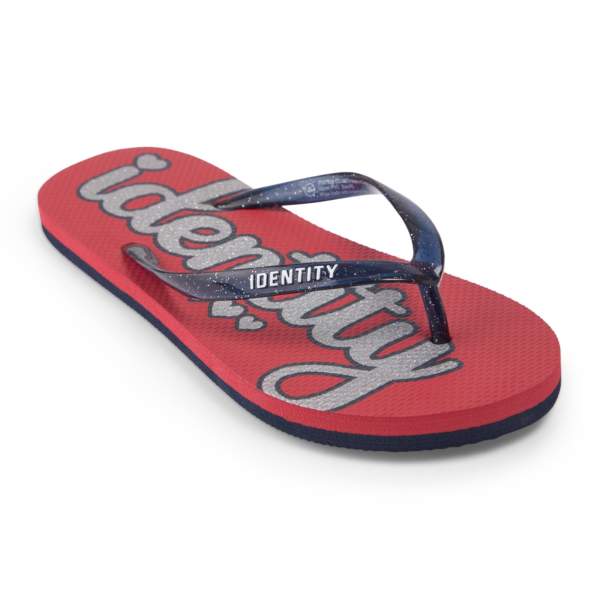 Girls red store flip flops