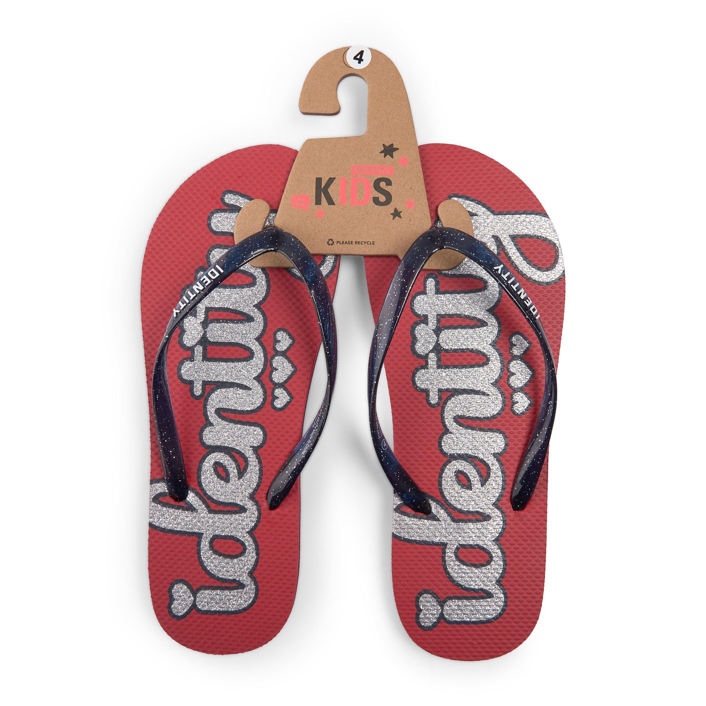 Girls red store flip flops