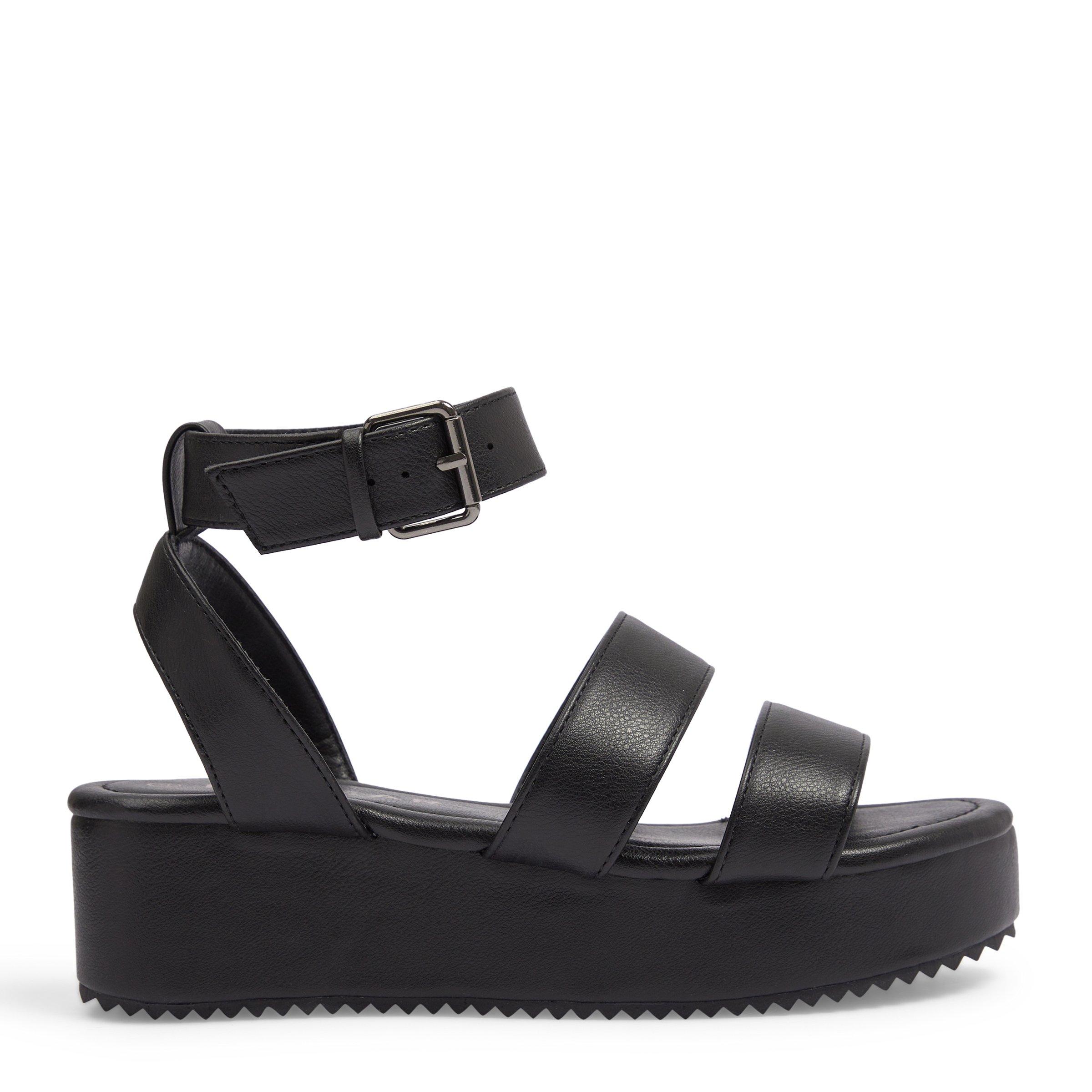 Black thick online sandals