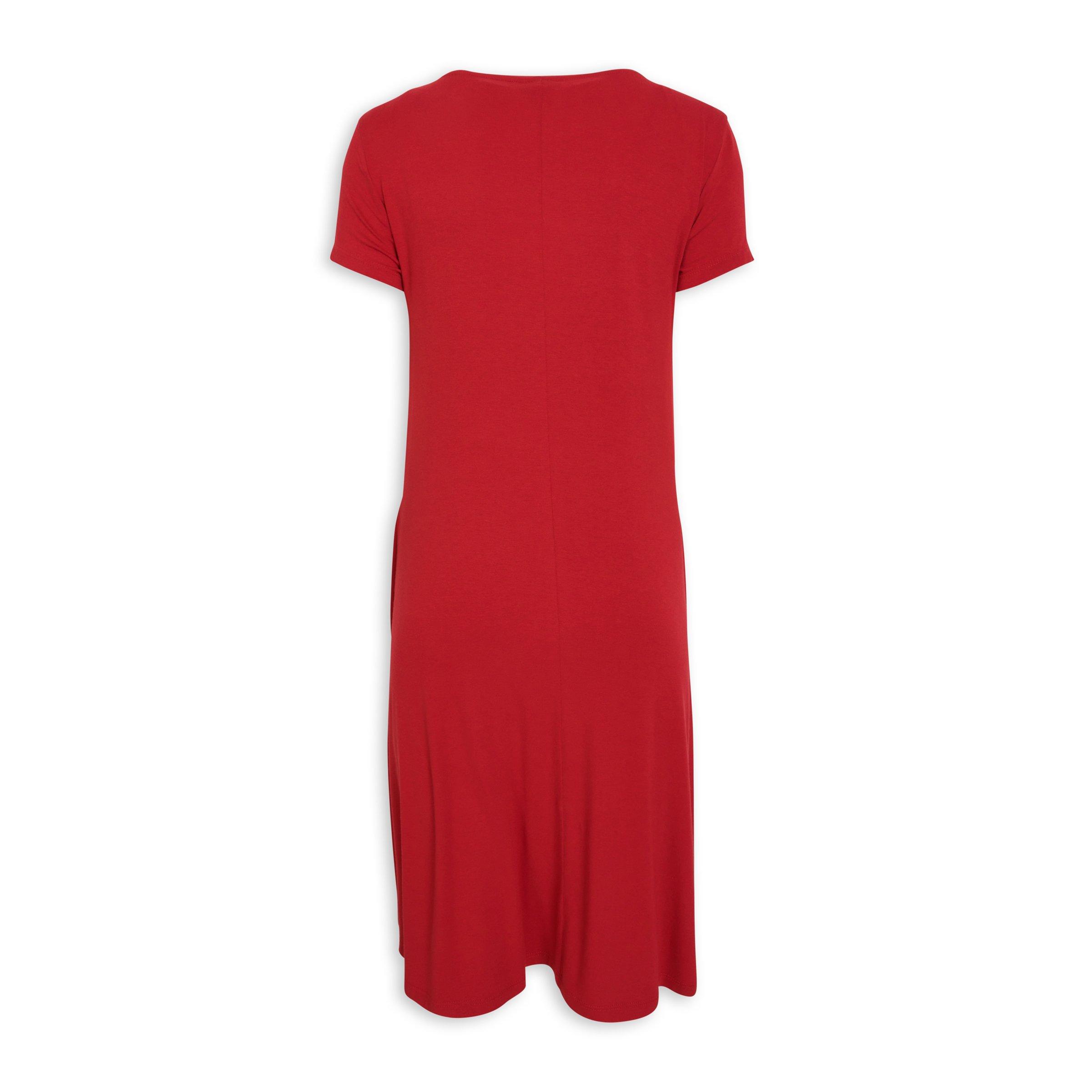 Red A line Maternity Dress with Necklace 3108109 Truworths