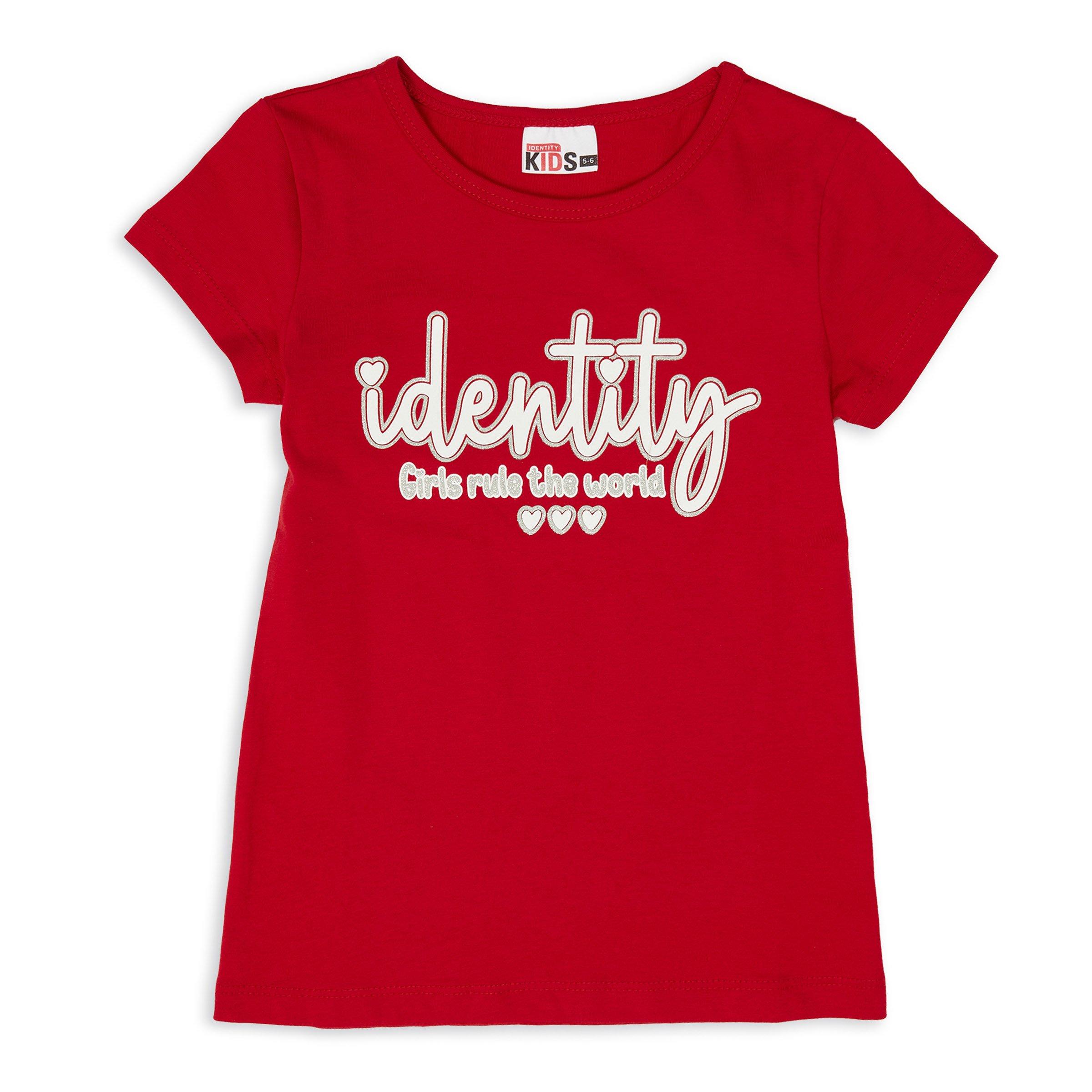 Red and white girls shirt top