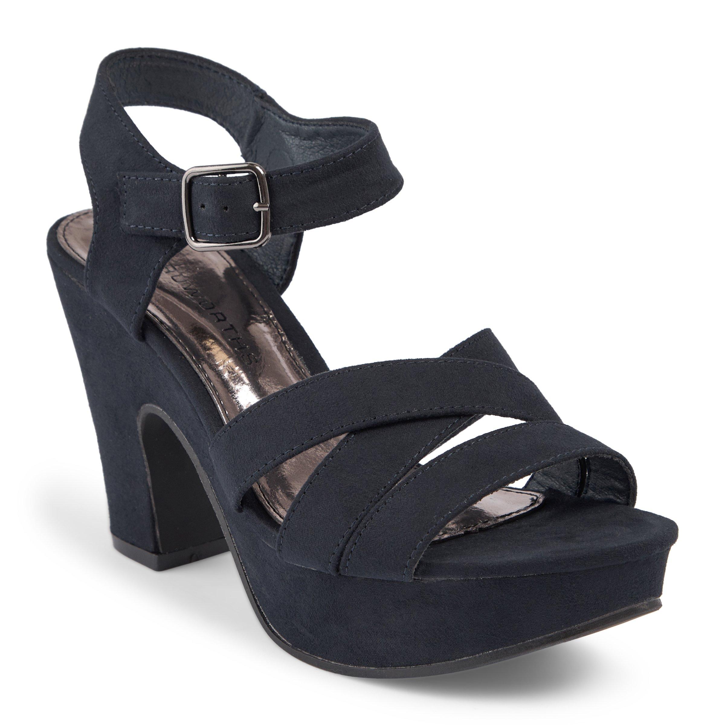 Navy best sale platform shoes