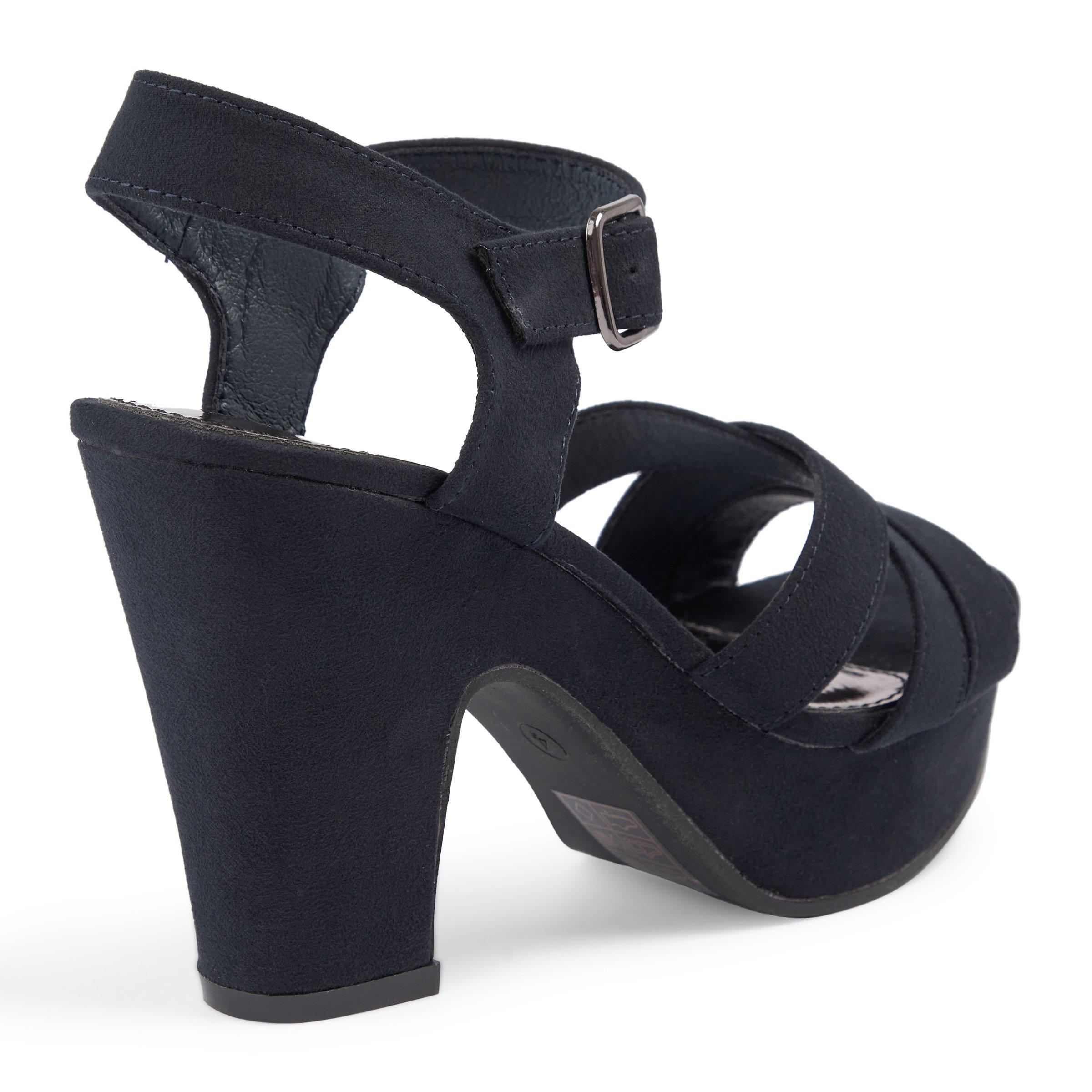 Navy cheap platform heels