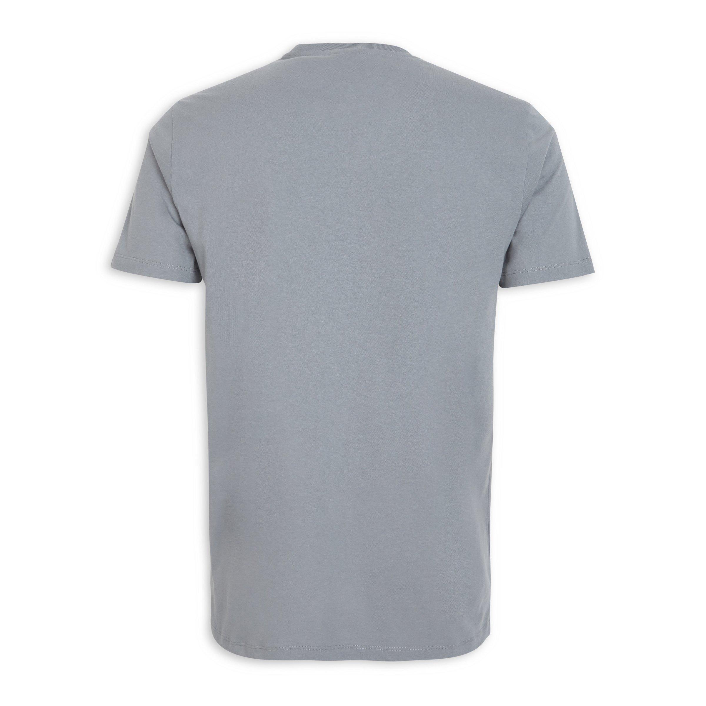 Grey t shop shirt back view