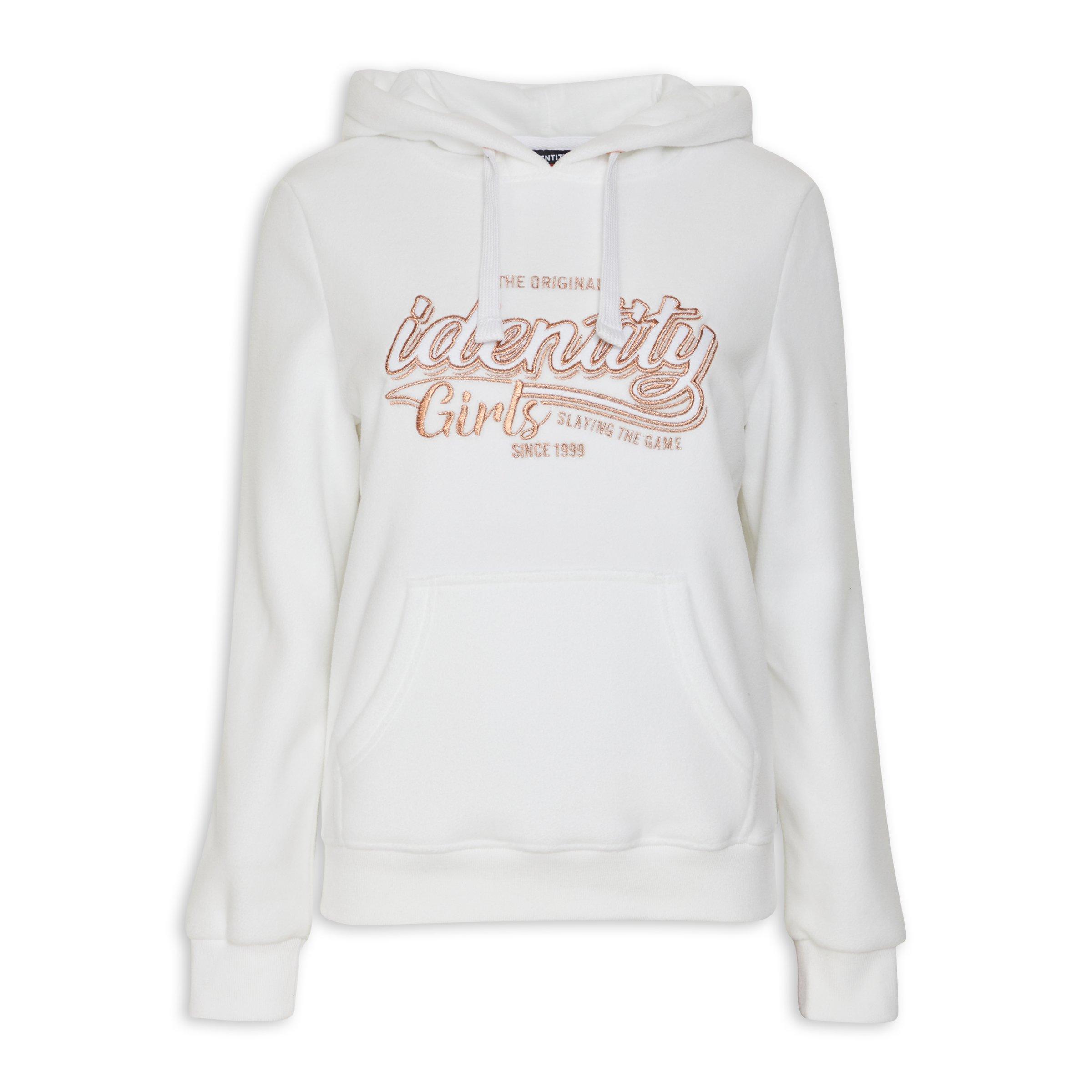 Branded white sweatshirt sale